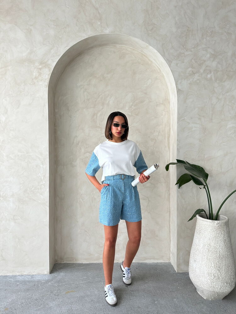 Sequin Denim Shorts – Brand: Topshow – Women & Kids, Baby Clothes Wholesale – TheBS Women