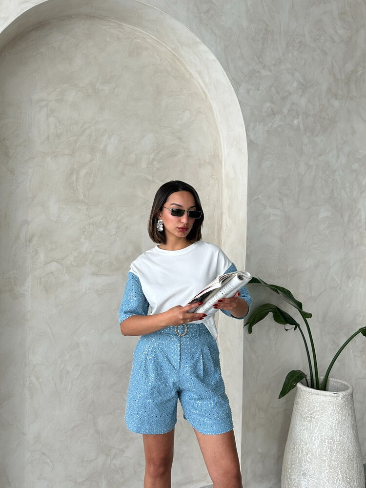 Sequin Denim Shorts – Brand: Topshow – Women & Kids, Baby Clothes Wholesale – TheBS Women