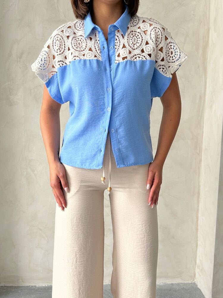 Raw Blouse With Chest – Blue – Brand: Topshow – Women & Kids, Baby Clothes Wholesale – TheBS Women