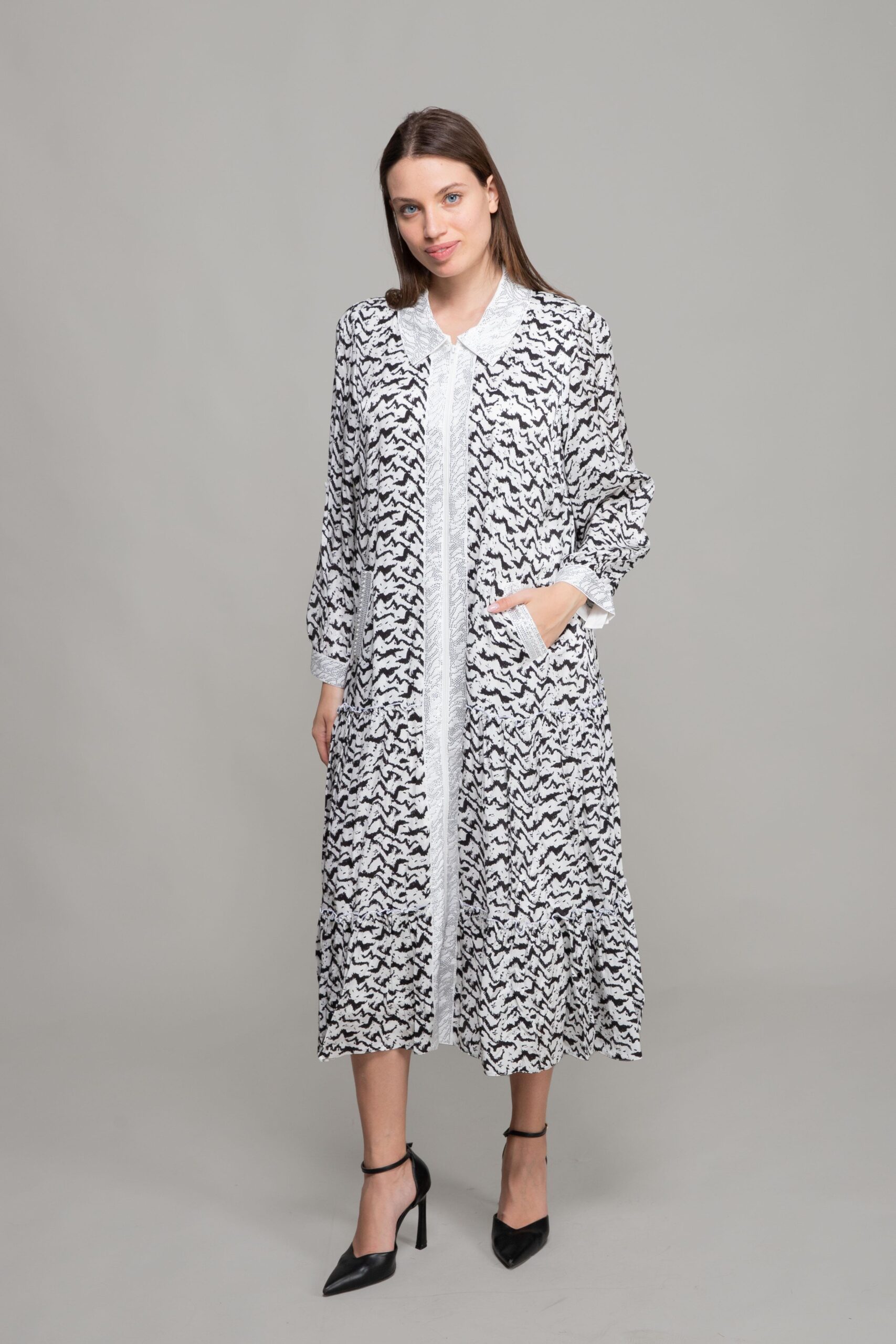 Shirt Collar Zipper Dress - Brand: GUMANIZE - Women & Kids, Baby Clothes Wholesale - TheBS Women Shirt Collar Zipper Dress - Brand: GUMANIZE - Women & Kids, Baby Clothes Wholesale - TheBS Women