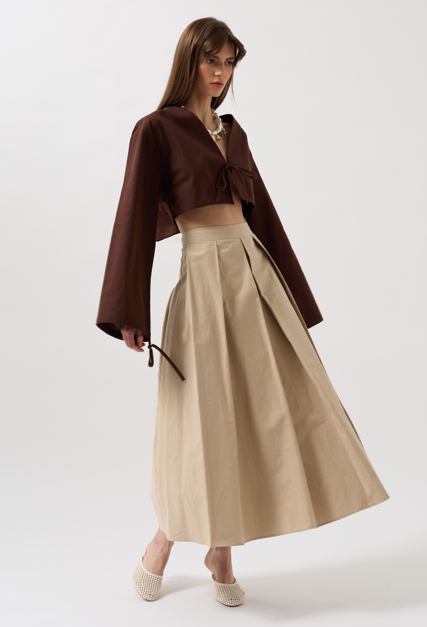 Tie Up Detail Long Sleeve Blouse - Brand: Black Fashion - Women & Kids, Baby Clothes Wholesale - TheBS Women