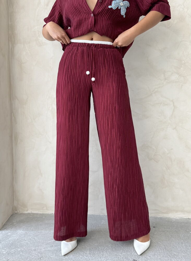 Pleise Wholesale Pants – Burgundy