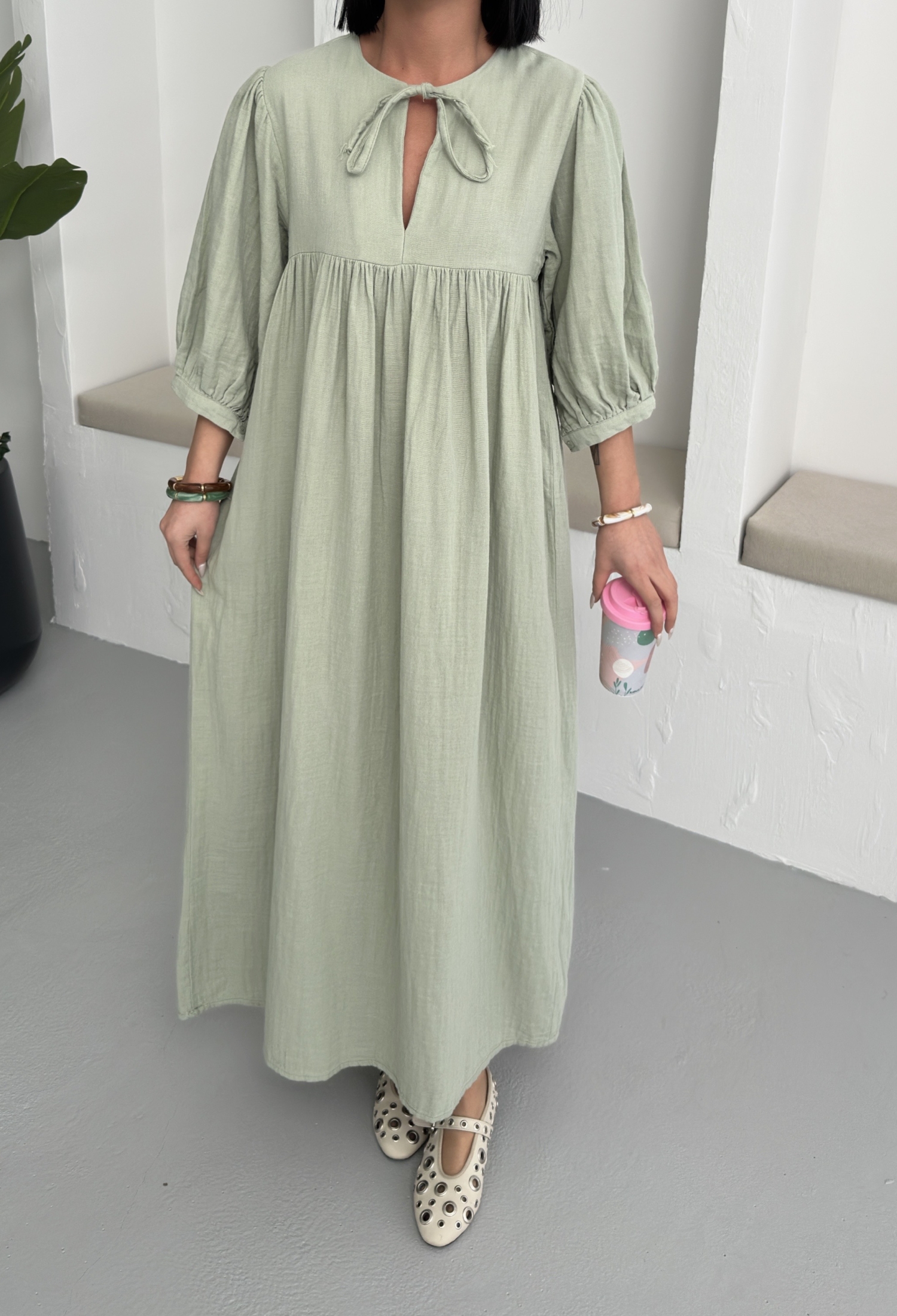 Half Sleeve Mueslin Dress - Brand: My Fashion - Women & Kids, Baby Clothes Wholesale - TheBS Women