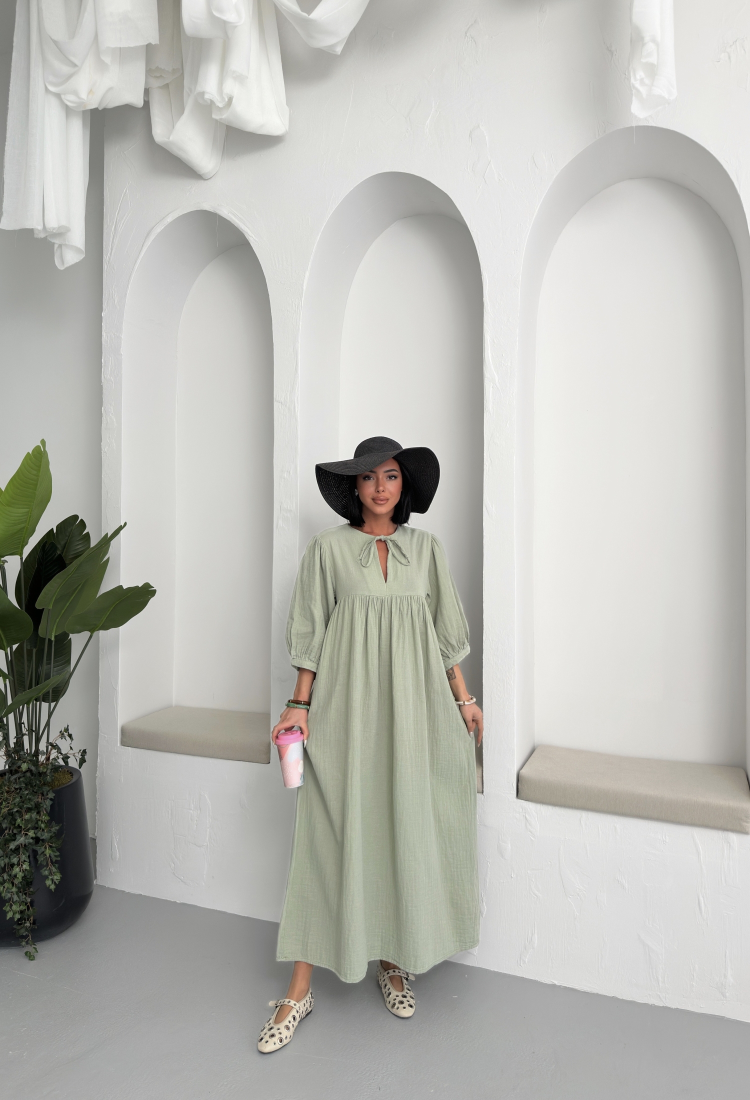 Half Sleeve Mueslin Dress - Brand: My Fashion - Women & Kids, Baby Clothes Wholesale - TheBS Women