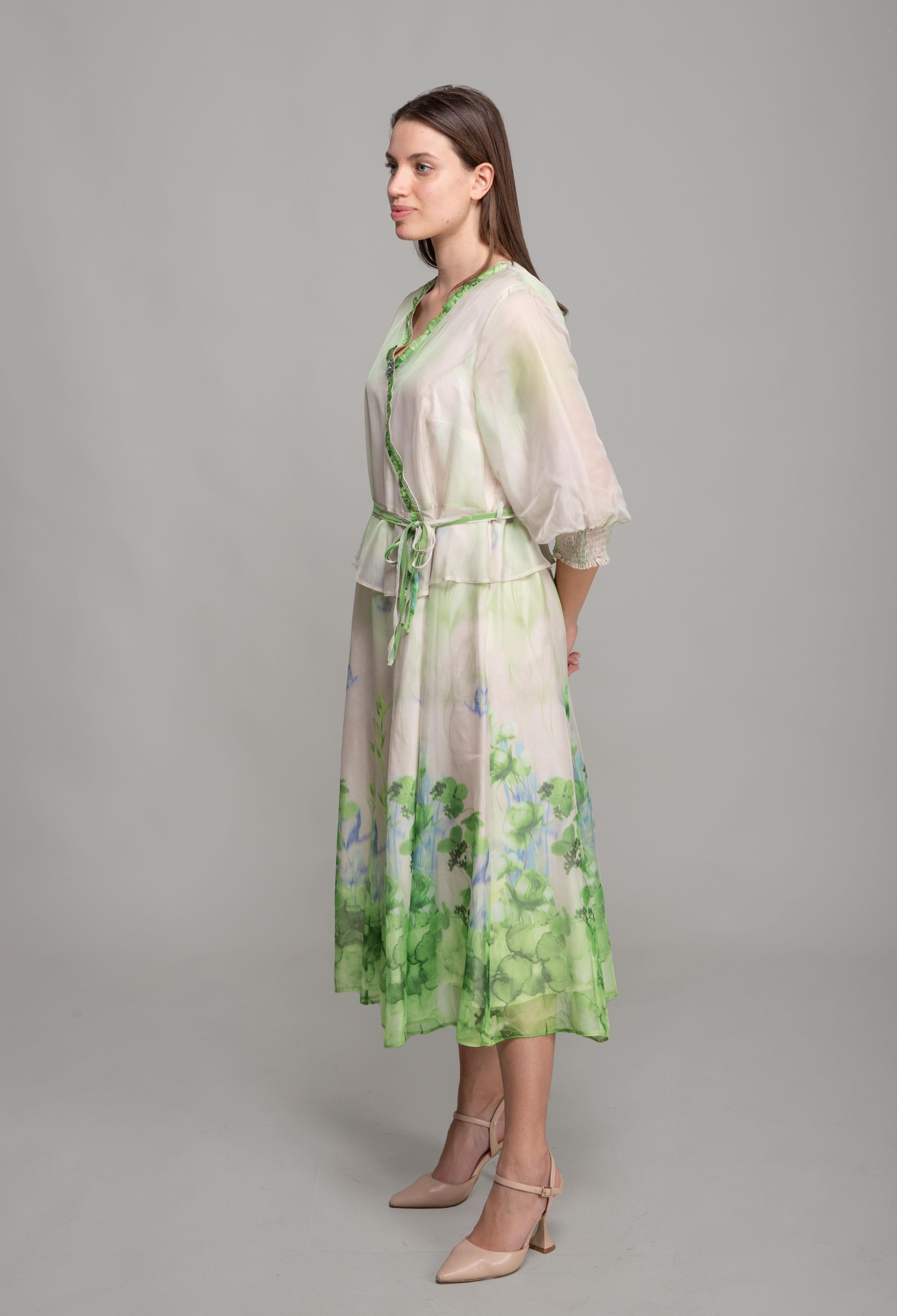 V Neck Empirme Dress - Brand: GUMANIZE - Women & Kids, Baby Clothes Wholesale - TheBS Women