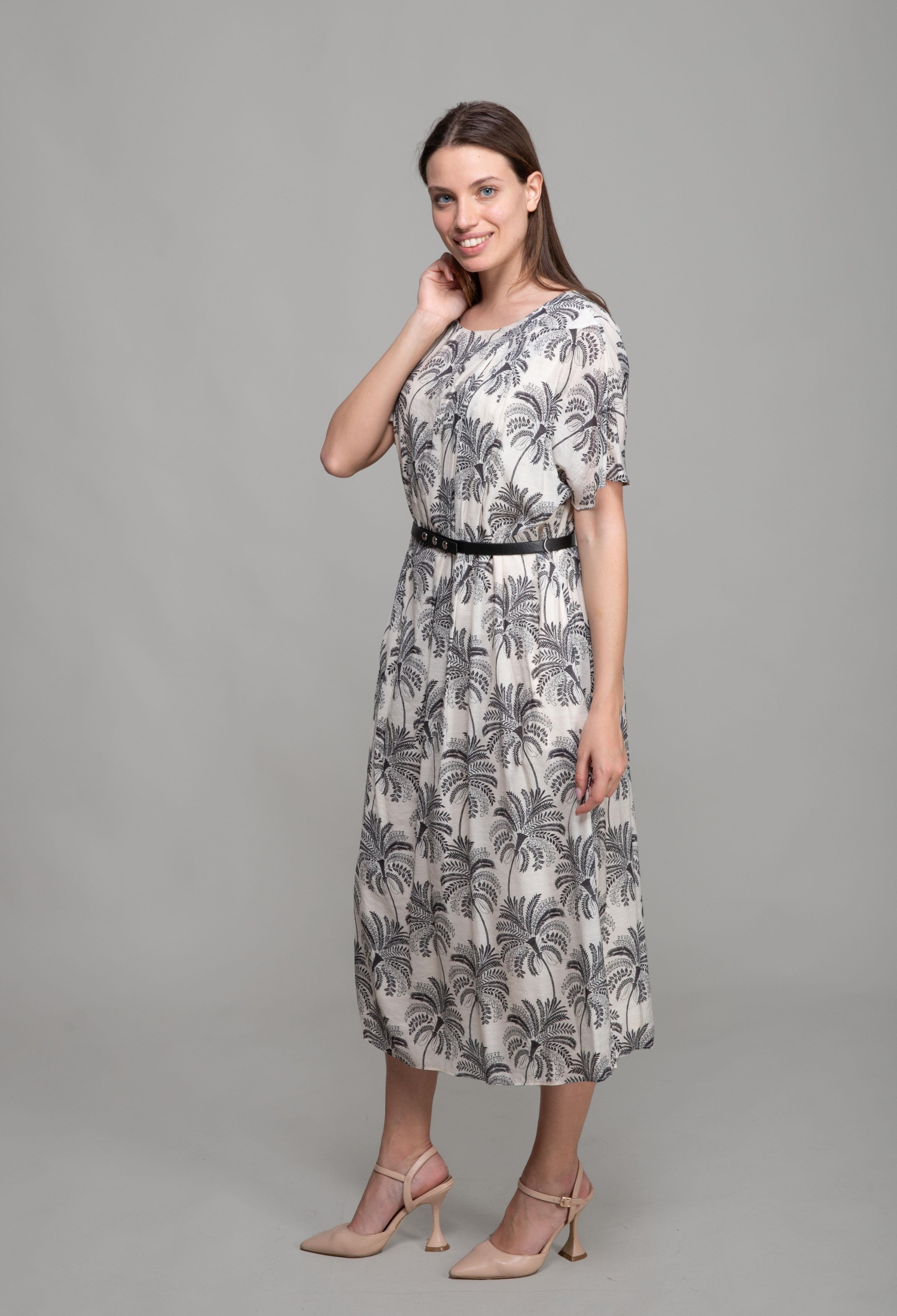 Round Neck Chiffon Dress - Brand: GUMANIZE - Women & Kids, Baby Clothes Wholesale - TheBS Women