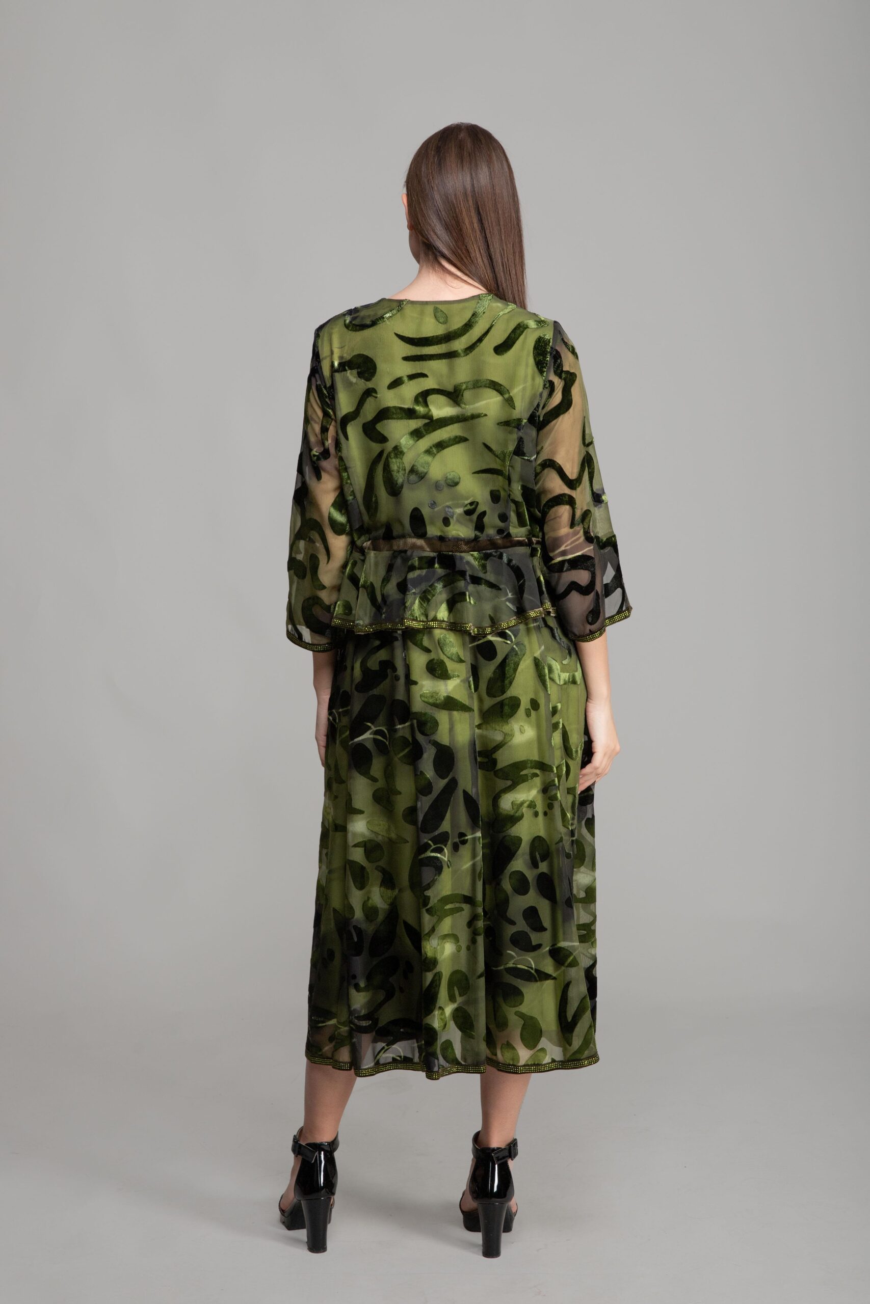 V Neck Burn Velvet Dress - Brand: GUMANIZE - Women & Kids, Baby Clothes Wholesale - TheBS Women V Neck Burn Velvet Dress - Brand: GUMANIZE - Women & Kids, Baby Clothes Wholesale - TheBS Women