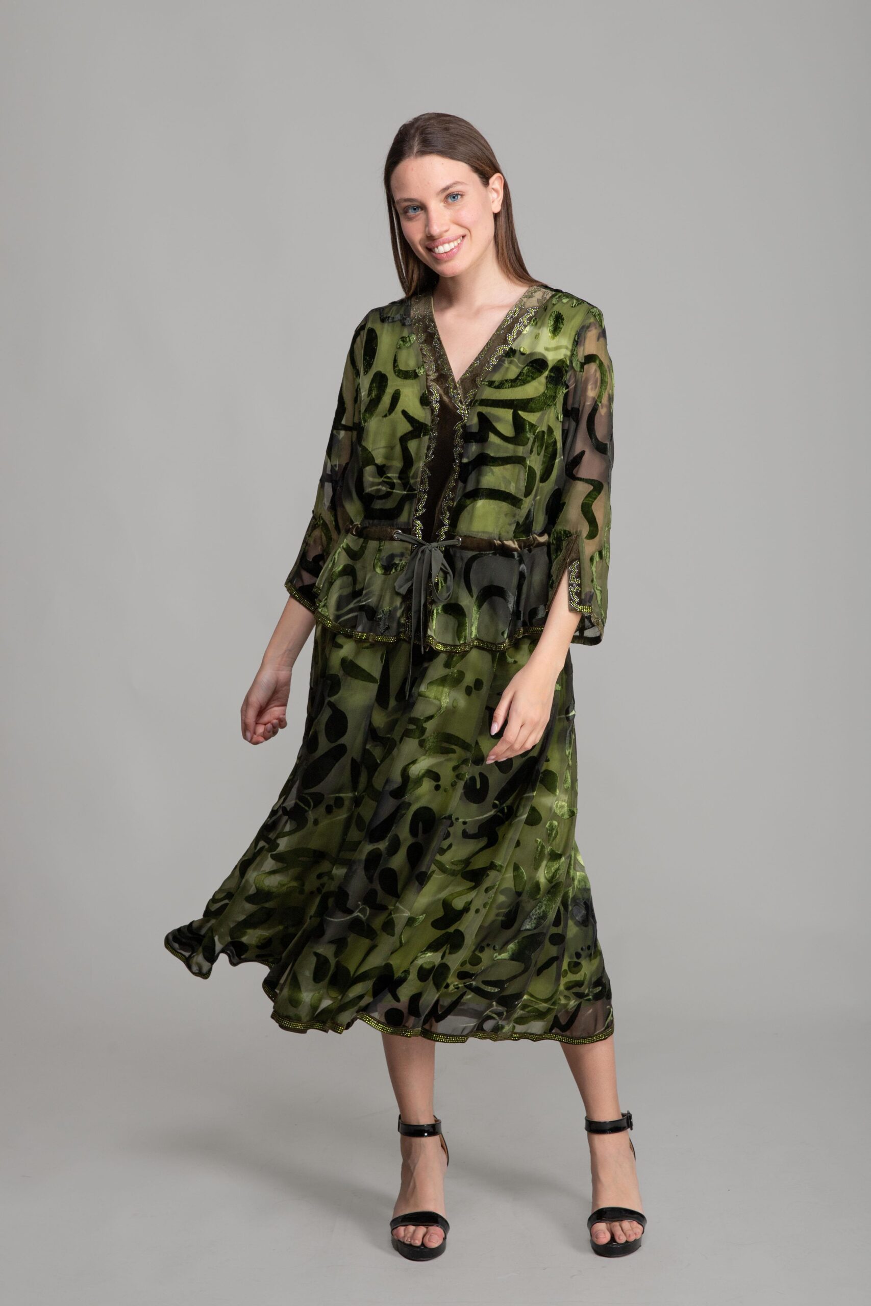 V Neck Burn Velvet Dress - Brand: GUMANIZE - Women & Kids, Baby Clothes Wholesale - TheBS Women V Neck Burn Velvet Dress - Brand: GUMANIZE - Women & Kids, Baby Clothes Wholesale - TheBS Women