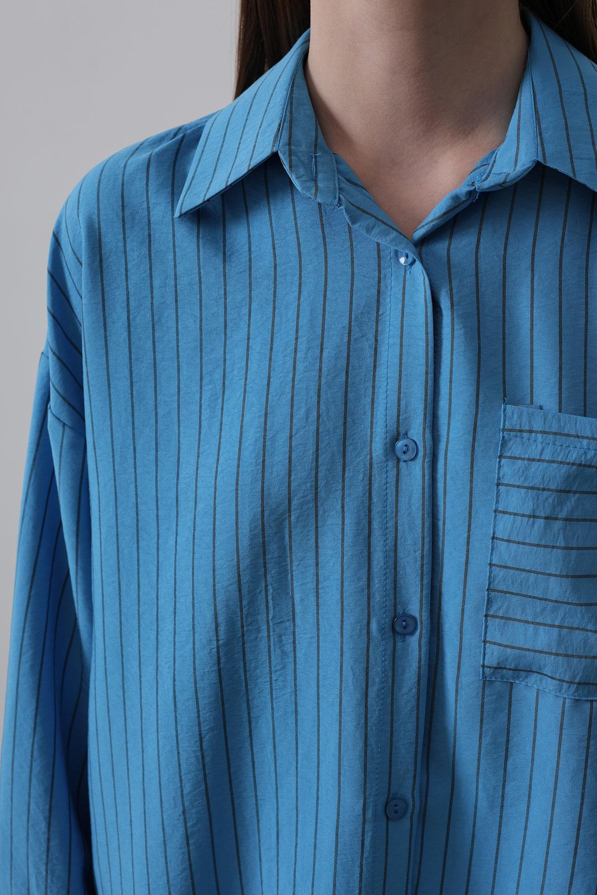 Striped Single Pocket Shirt – Brand: Reyon – Women & Kids, Baby Clothes Wholesale – TheBS Women