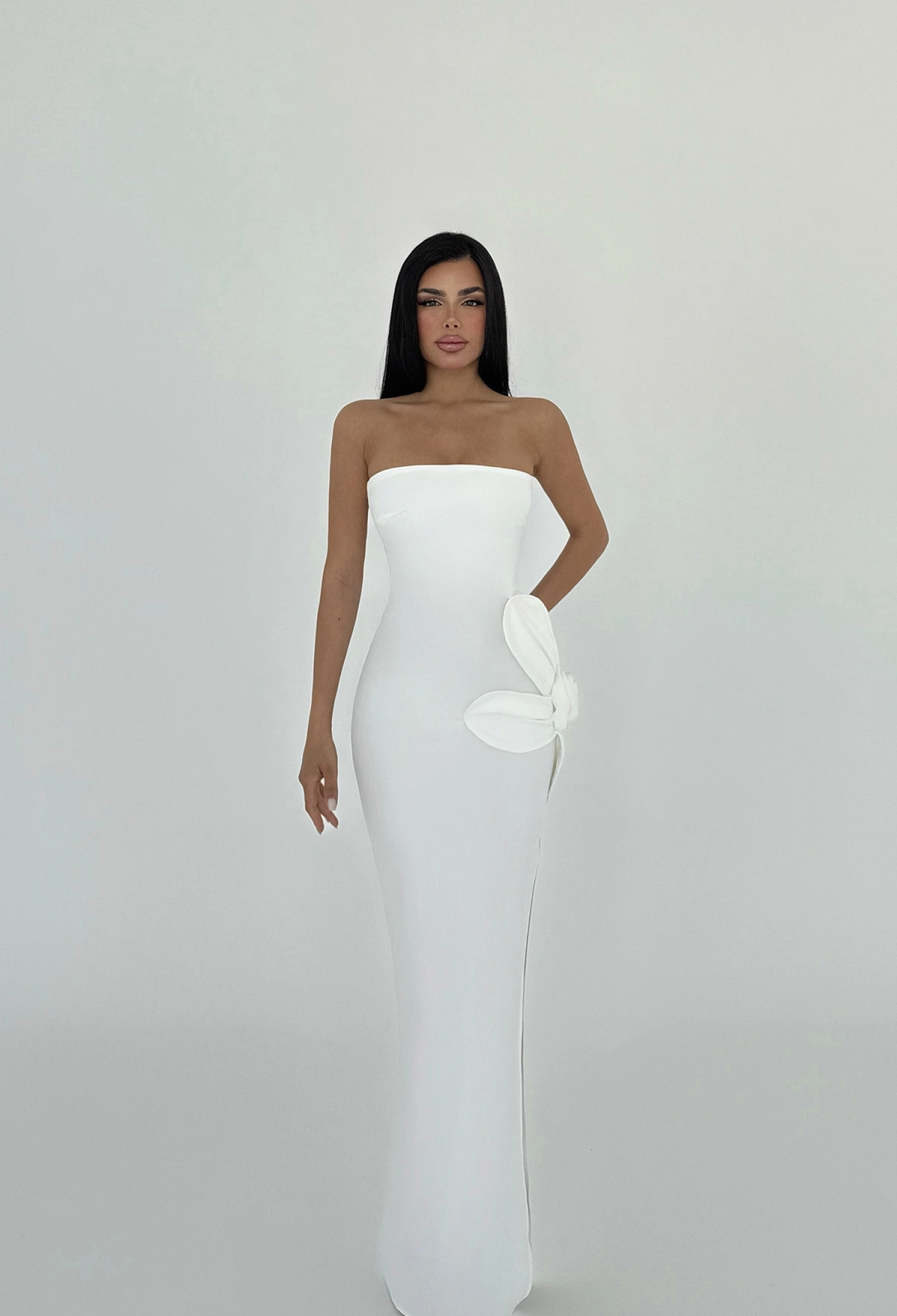 Rose Detail Strapless Dress - Brand: EYYO ATELIER - Women & Kids, Baby Clothes Wholesale - TheBS Women