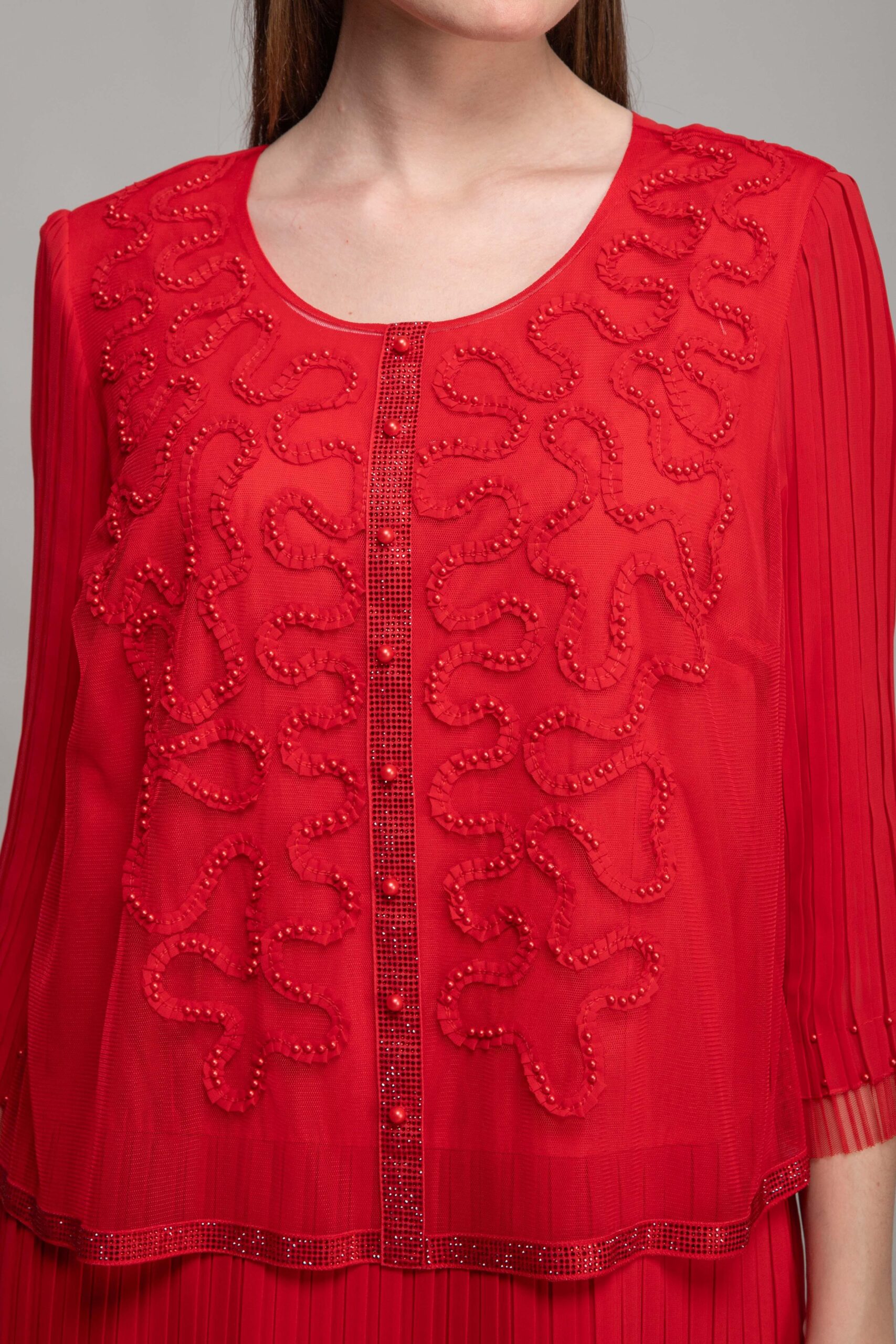 Round Neck Dress + Tulle Blouse - Brand: GUMANIZE - Women & Kids, Baby Clothes Wholesale - TheBS Women Round Neck Dress + Tulle Blouse - Brand: GUMANIZE - Women & Kids, Baby Clothes Wholesale - TheBS Women