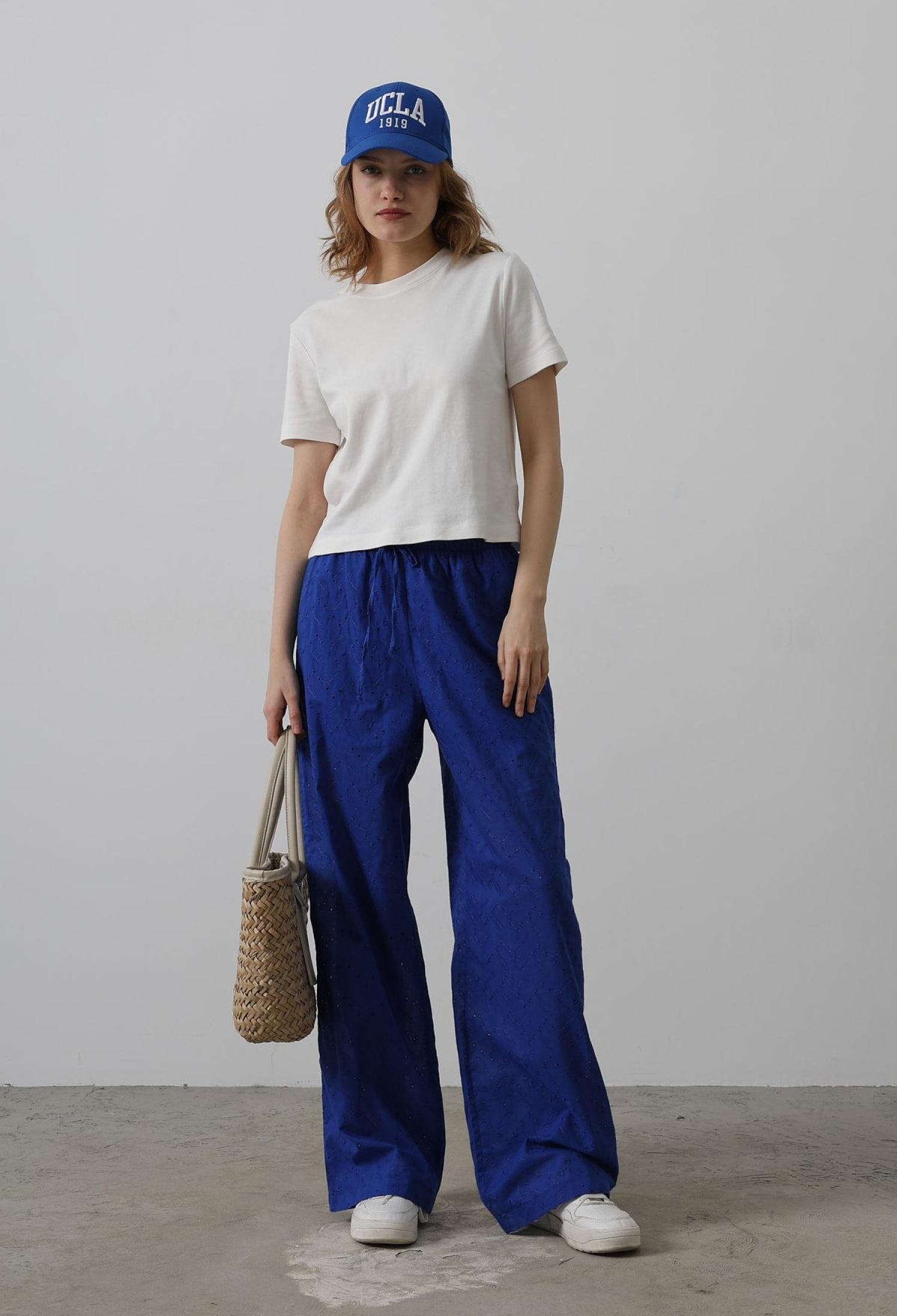 Tie Waist Embroidered Pants - Saks - Brand: Reyon - Women & Kids, Baby Clothes Wholesale - TheBS Women