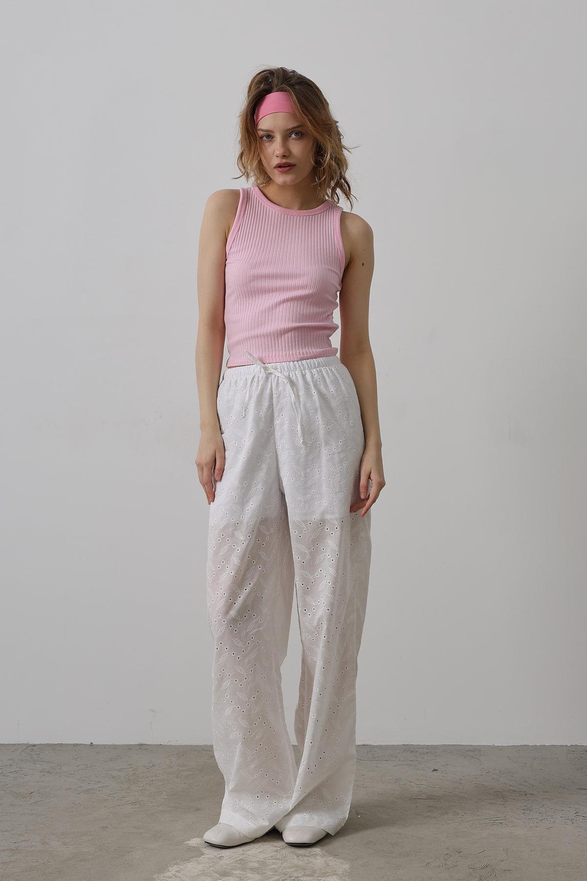 Tie Waist Embroidered Pants - Brand: Reyon - Women & Kids, Baby Clothes Wholesale - TheBS Women