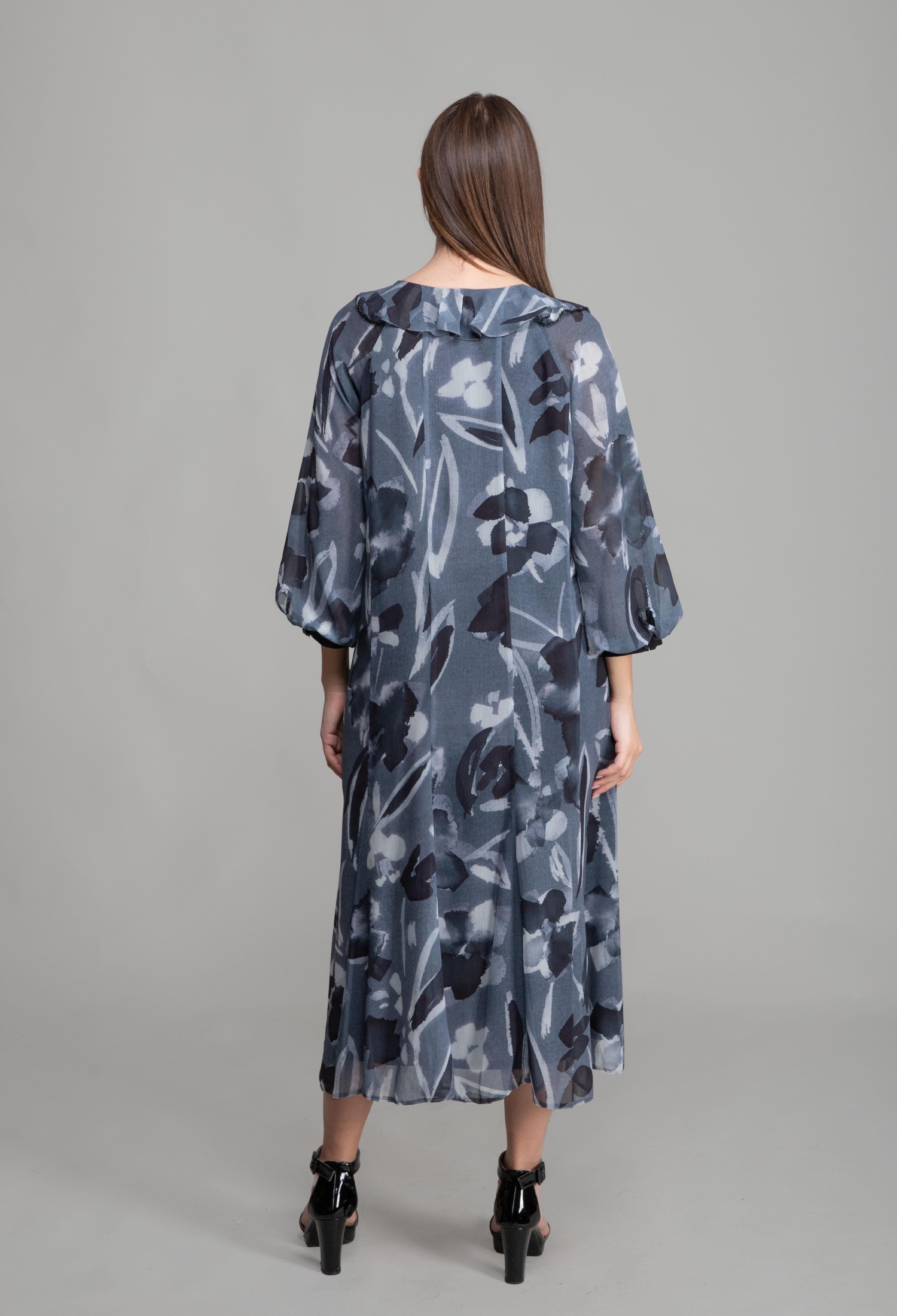 Round Ruffle Collar Empirme Dress - Brand: GUMANIZE - Women & Kids, Baby Clothes Wholesale - TheBS Women