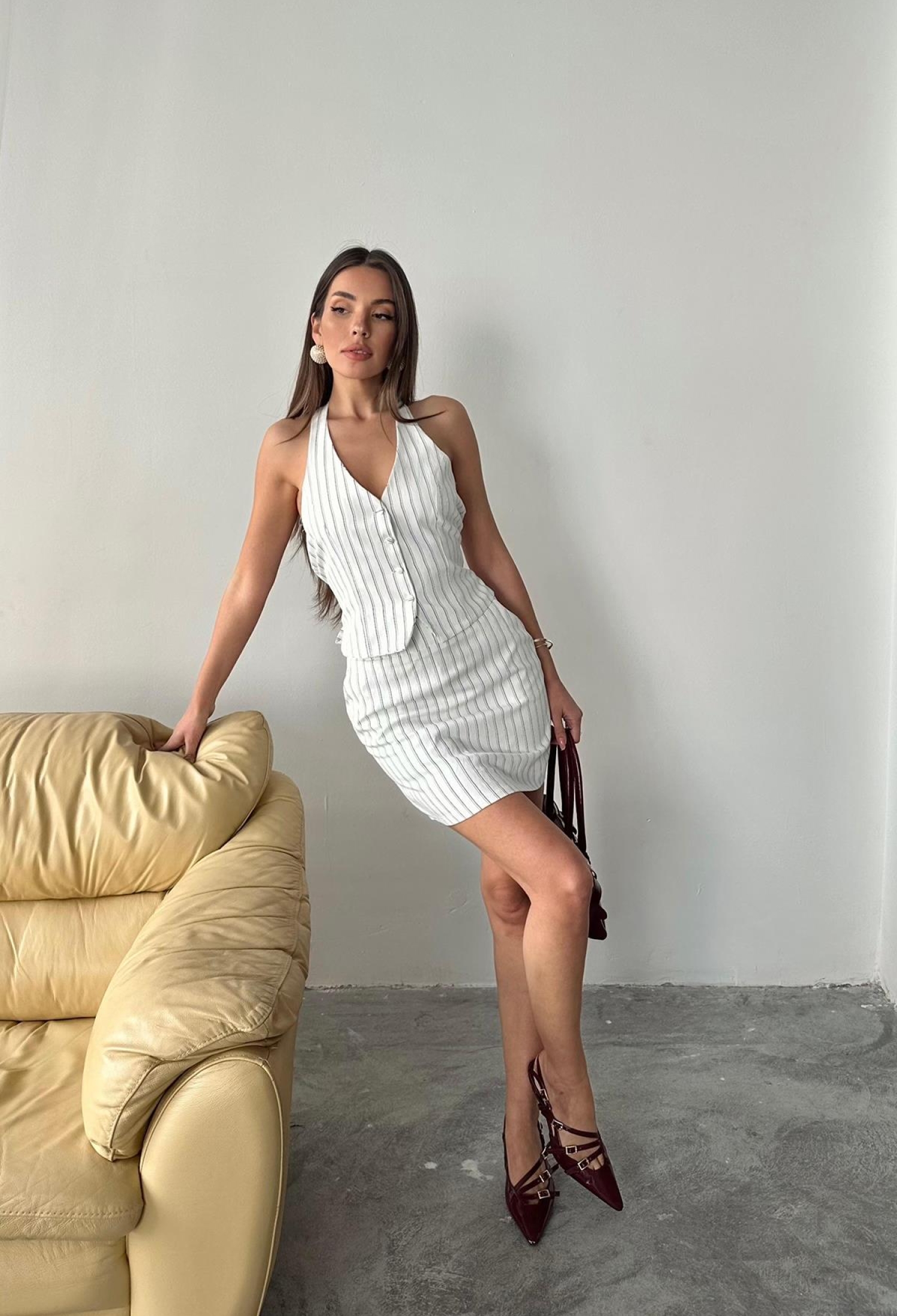 WholesaleStriped Vest And Skirt Suit - Brand: Elisa - Women & Kids, Baby Clothes Wholesale - TheBS Women