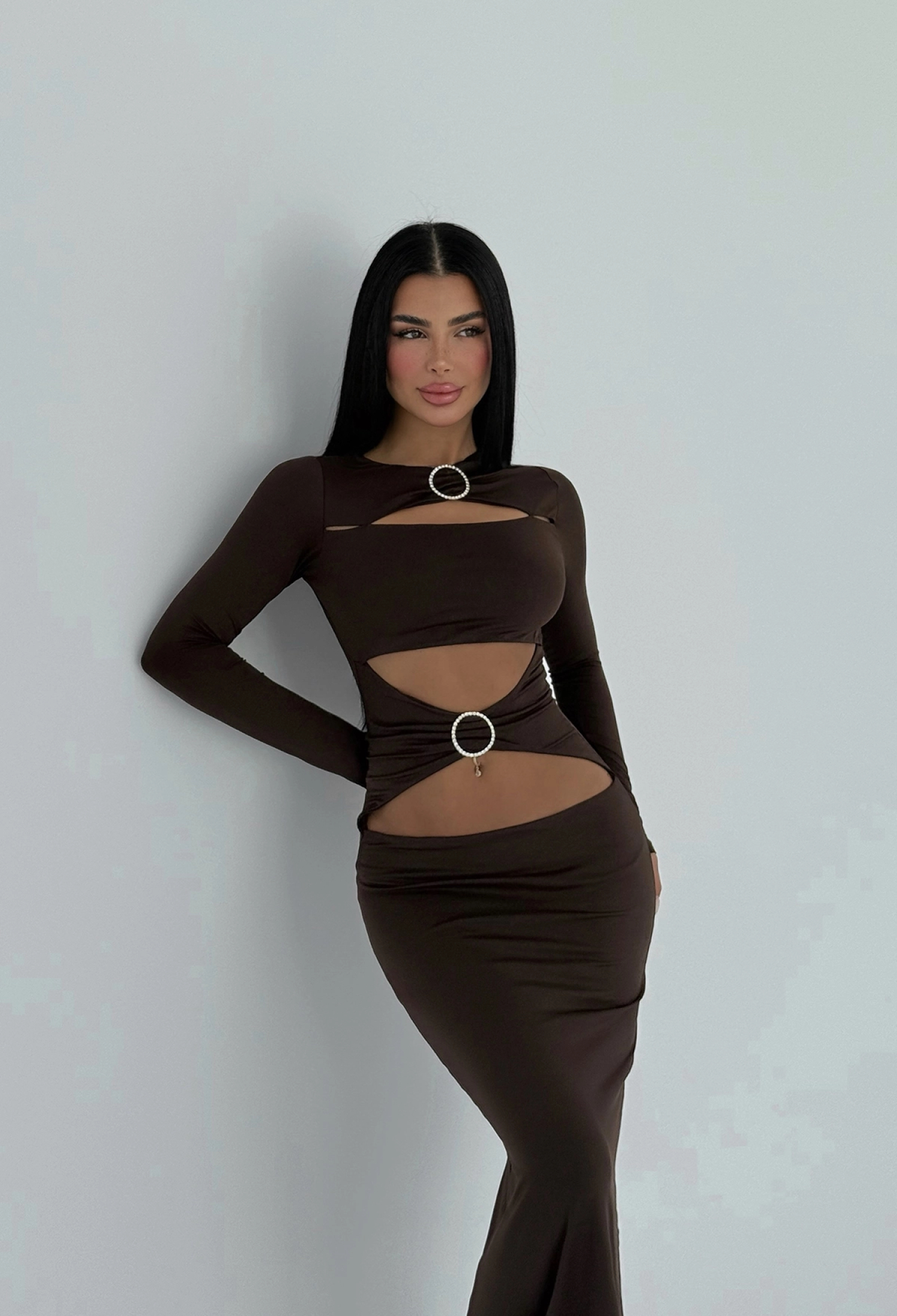 Ring Detail Long Dress - Brand: EYYO ATELIER - Women & Kids, Baby Clothes Wholesale - TheBS Women