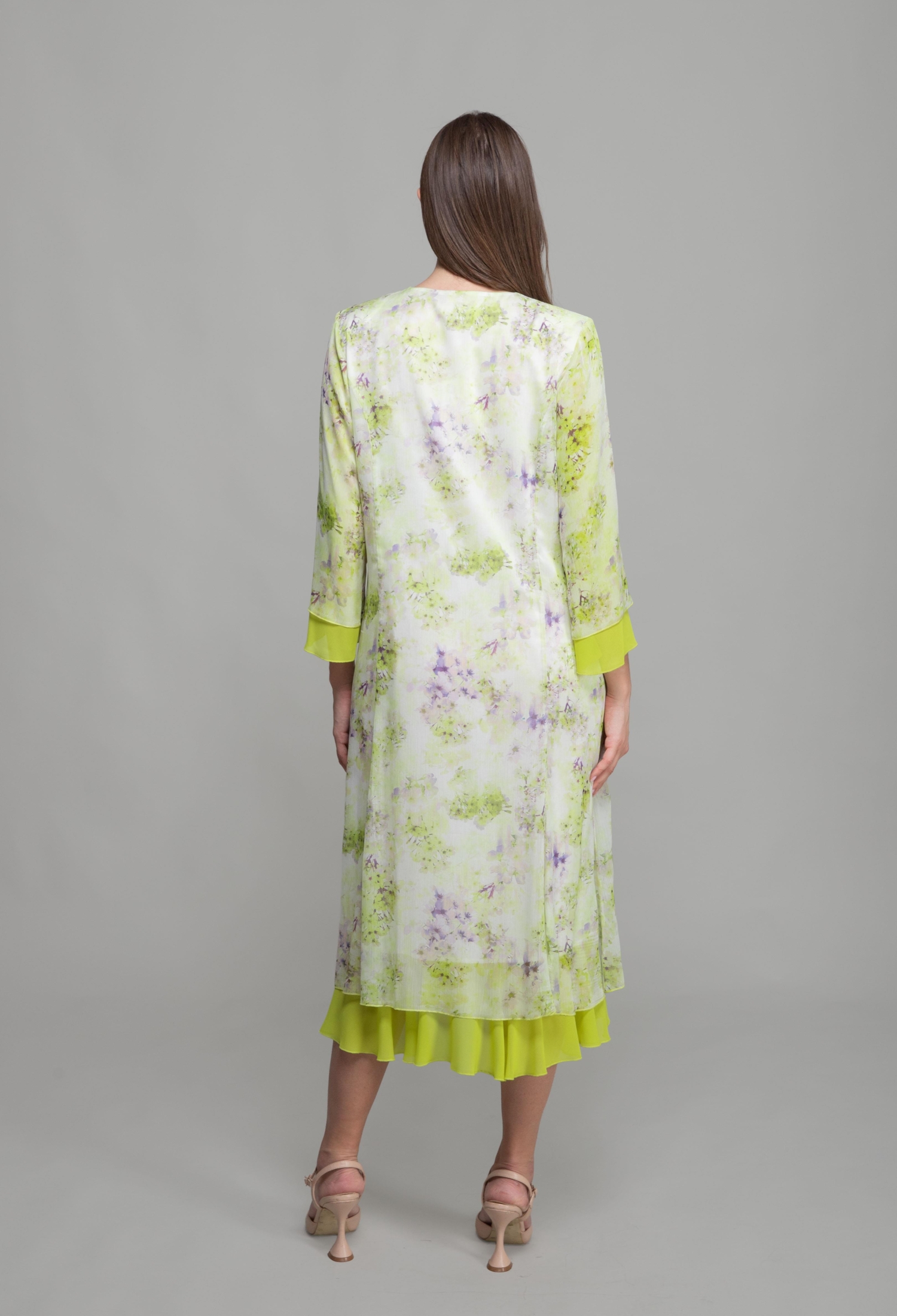 V Neck Silk Line Elegant Dress - Multicolor - Brand: GUMANIZE - Women & Kids, Baby Clothes Wholesale - TheBS Women