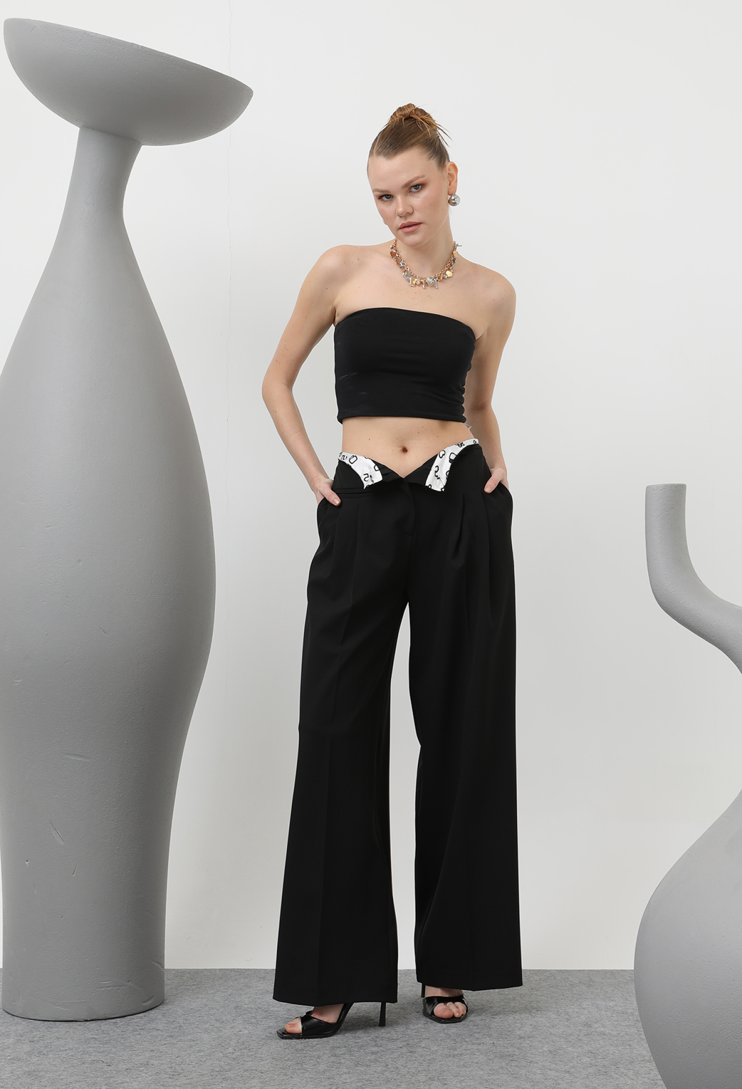 Women's Patterned Lining Detailed Pants - Brand: SOUL - Women & Kids, Baby Clothes Wholesale - TheBS Women