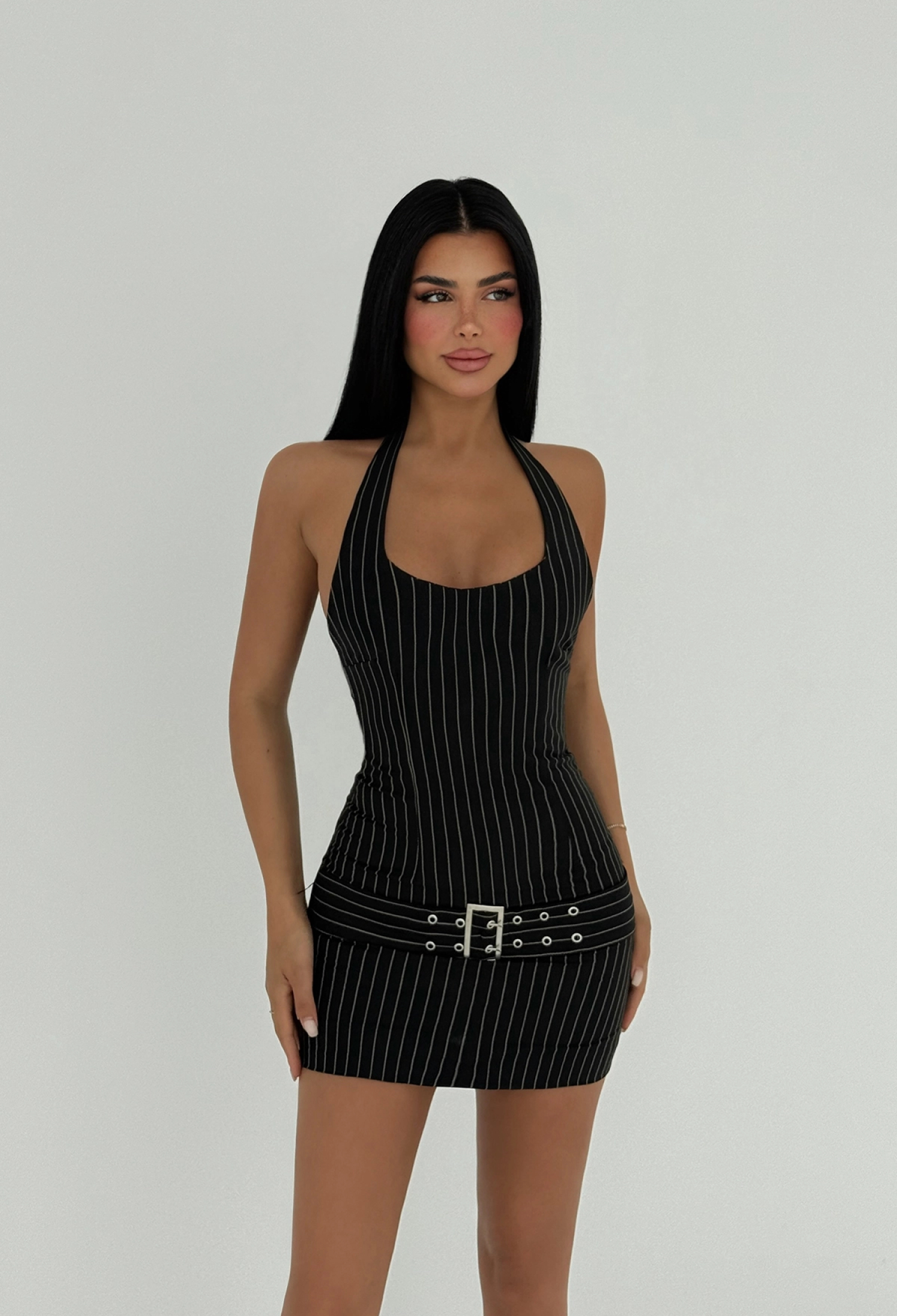 Belt Detail Striped Dress - Brand: EYYO ATELIER - Women & Kids, Baby Clothes Wholesale - TheBS Women