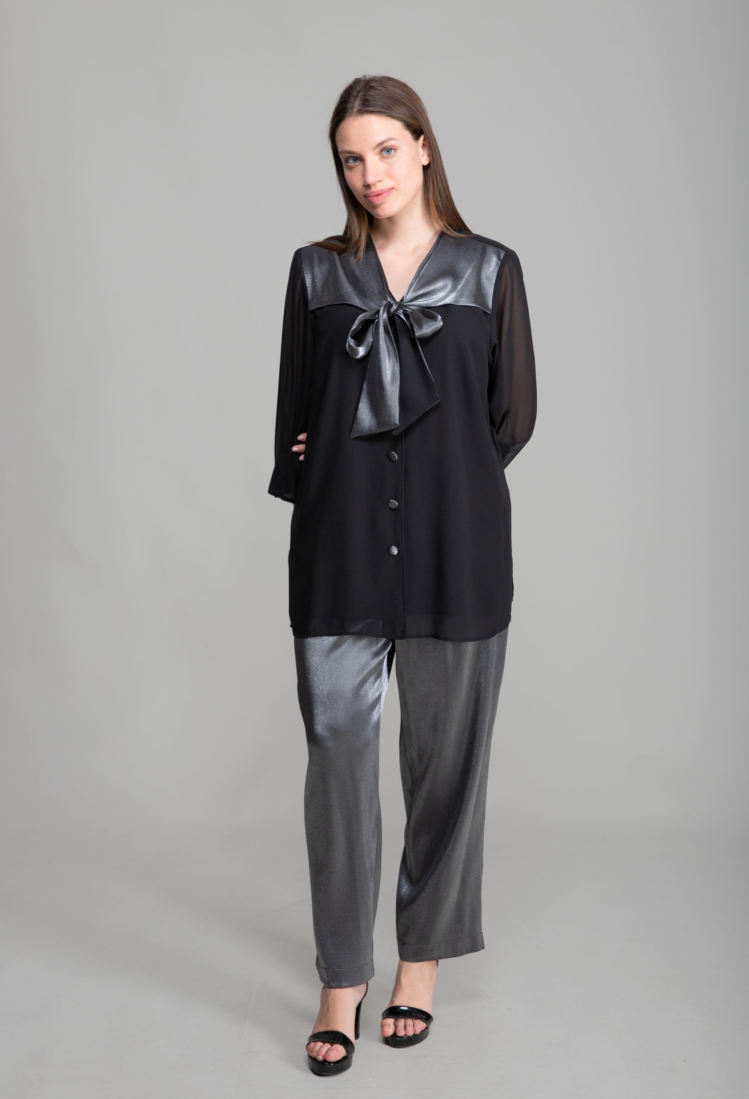 Top Blouse Bottom Pants Chiffon Set - Multicolor - Brand: GUMANIZE - Women & Kids, Baby Clothes Wholesale - TheBS Women