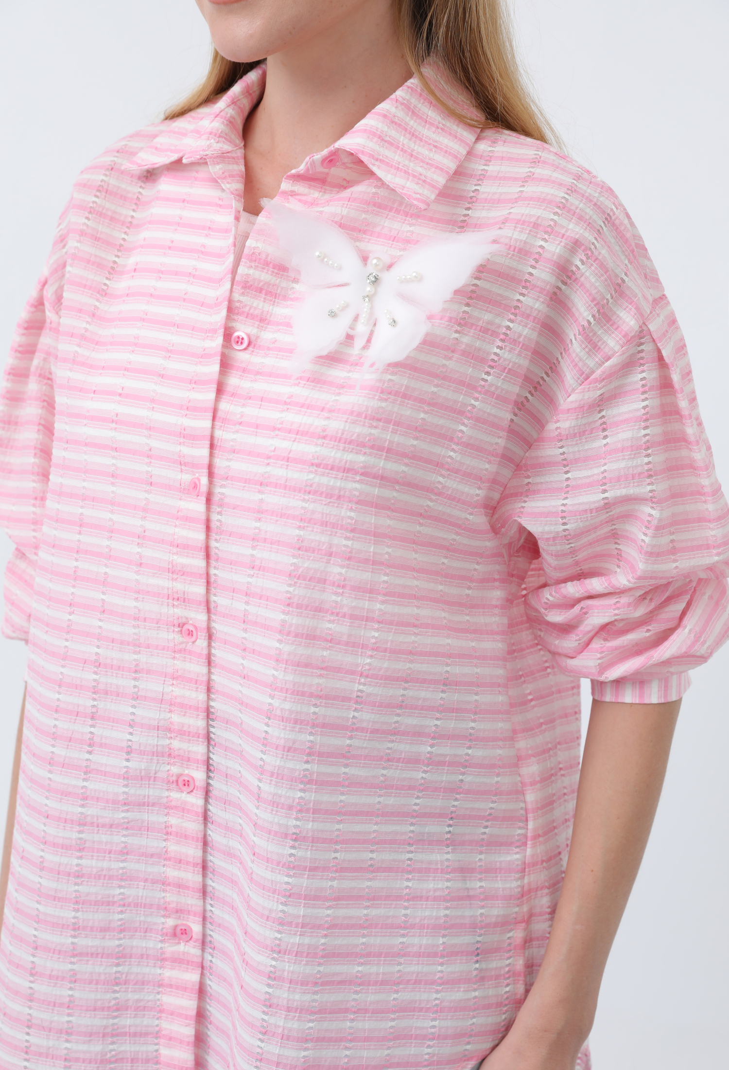 Women's Butterfly Detailed Shirt - Brand: SOUL - Women & Kids, Baby Clothes Wholesale - TheBS Women