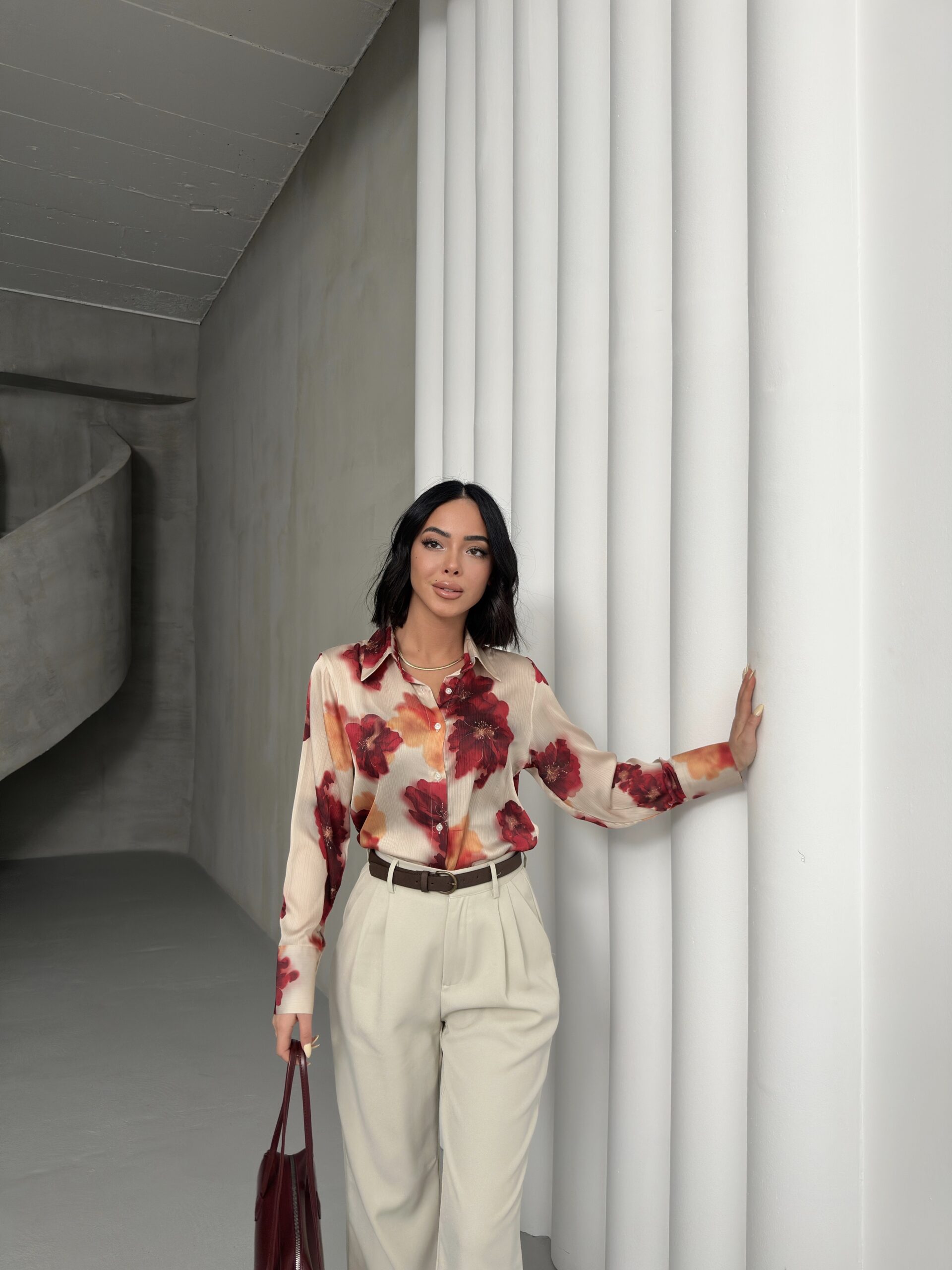 Opener Rose Pattern Shirt - Brand: My Fashion - Women & Kids, Baby Clothes Wholesale - TheBS Women Opener Rose Pattern Shirt - Brand: My Fashion - Women & Kids, Baby Clothes Wholesale - TheBS Women