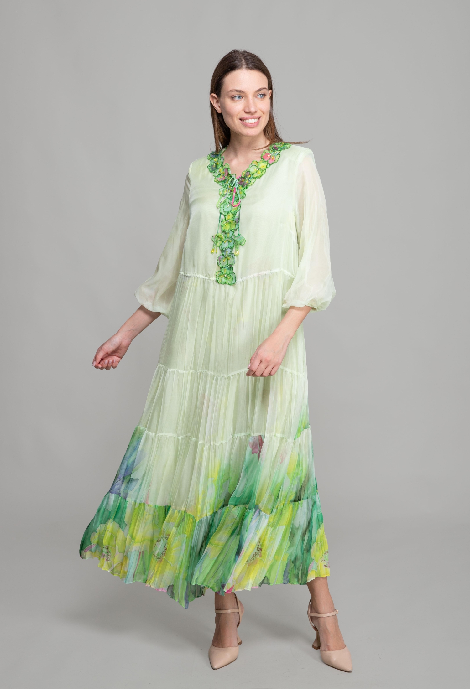 Embroidered Embroidered V Neck Embroidery Dress - Brand: GUMANIZE - Women & Kids, Baby Clothes Wholesale - TheBS Women