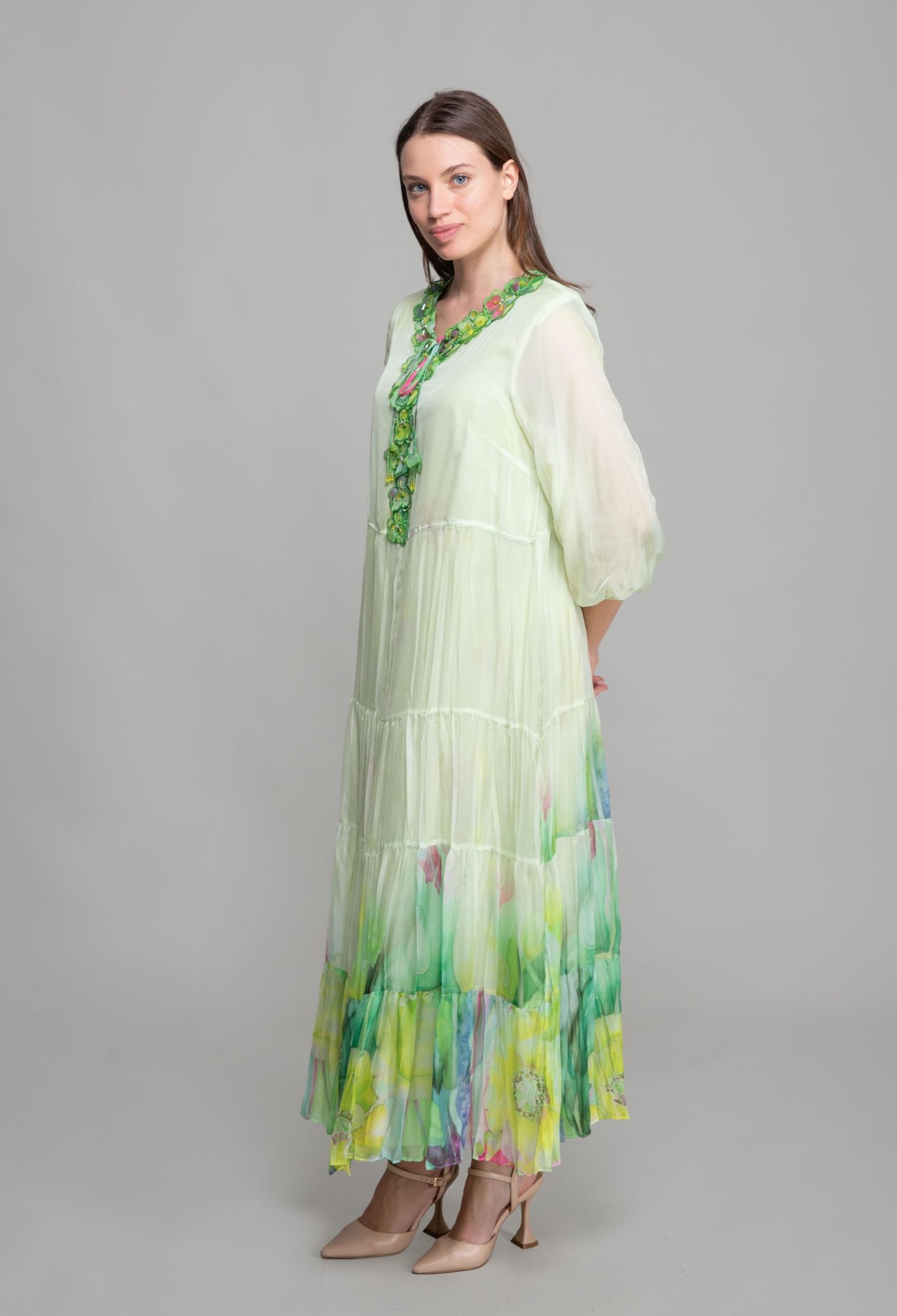 Embroidered Embroidered V Neck Embroidery Dress - Brand: GUMANIZE - Women & Kids, Baby Clothes Wholesale - TheBS Women