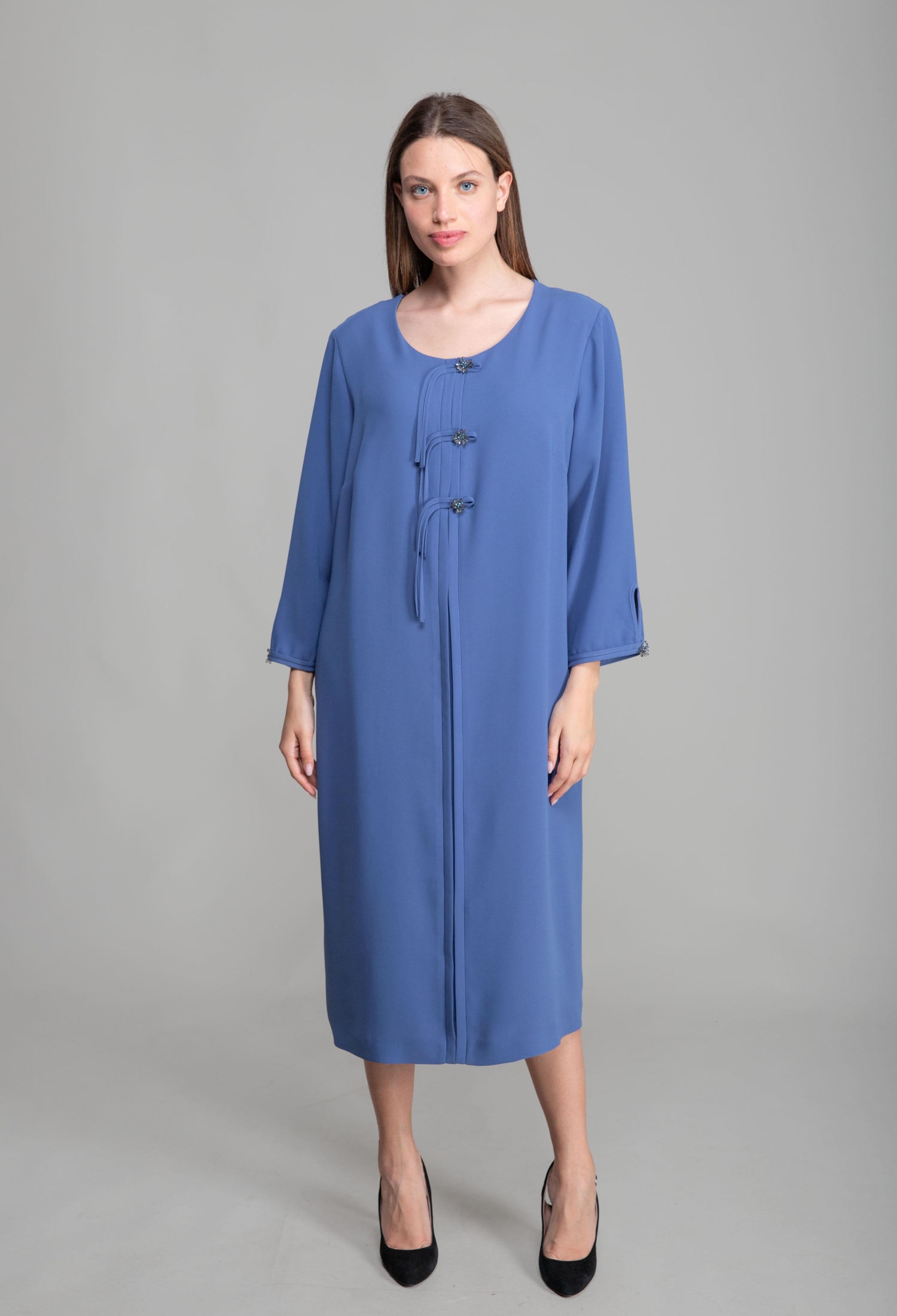 Round Neck Suzanna Straight Skinny Dress - Brand: GUMANIZE - Women & Kids, Baby Clothes Wholesale - TheBS Women