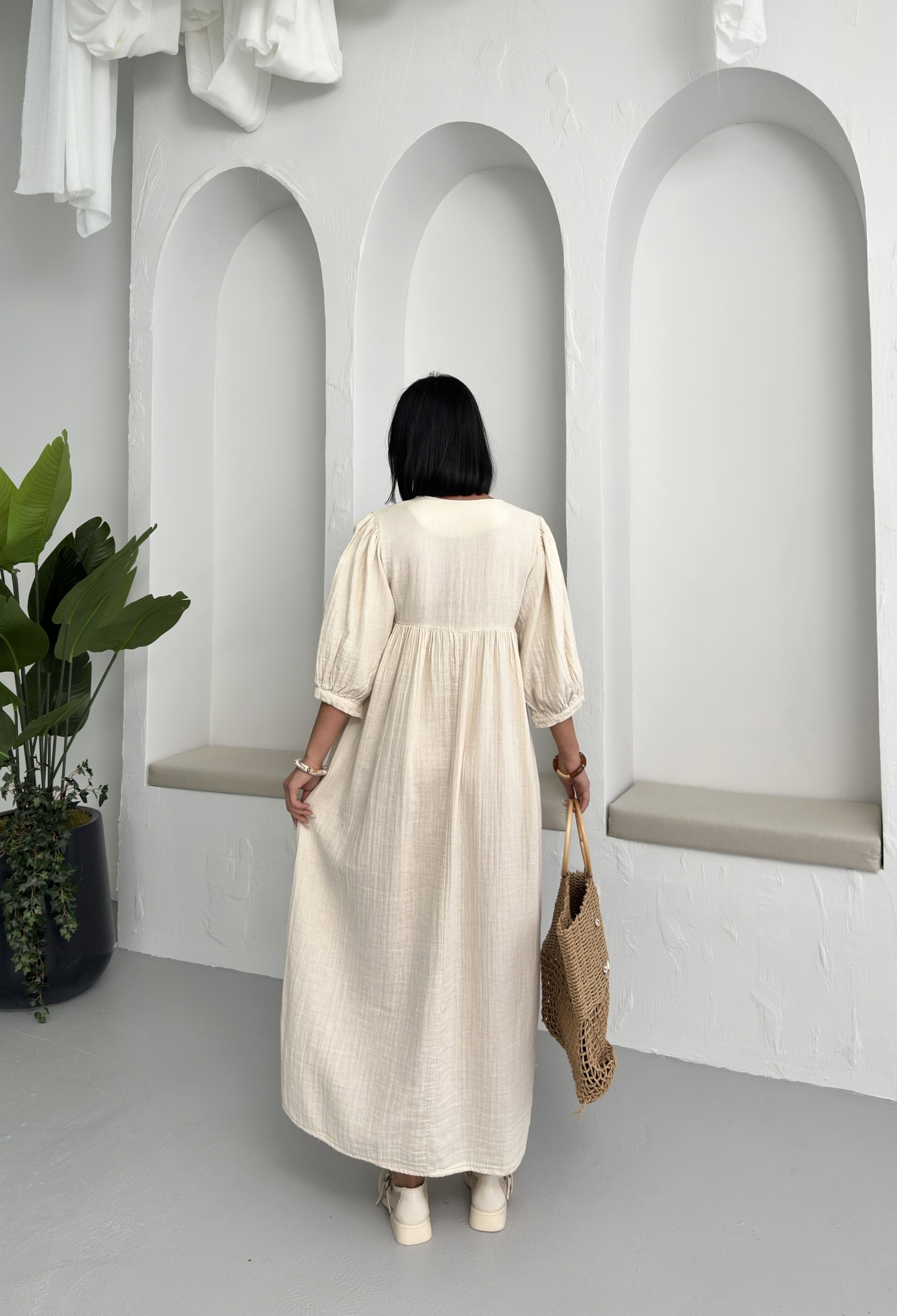 Mueslin Half Sleeve Dress - Brand: My Fashion - Women & Kids, Baby Clothes Wholesale - TheBS Women