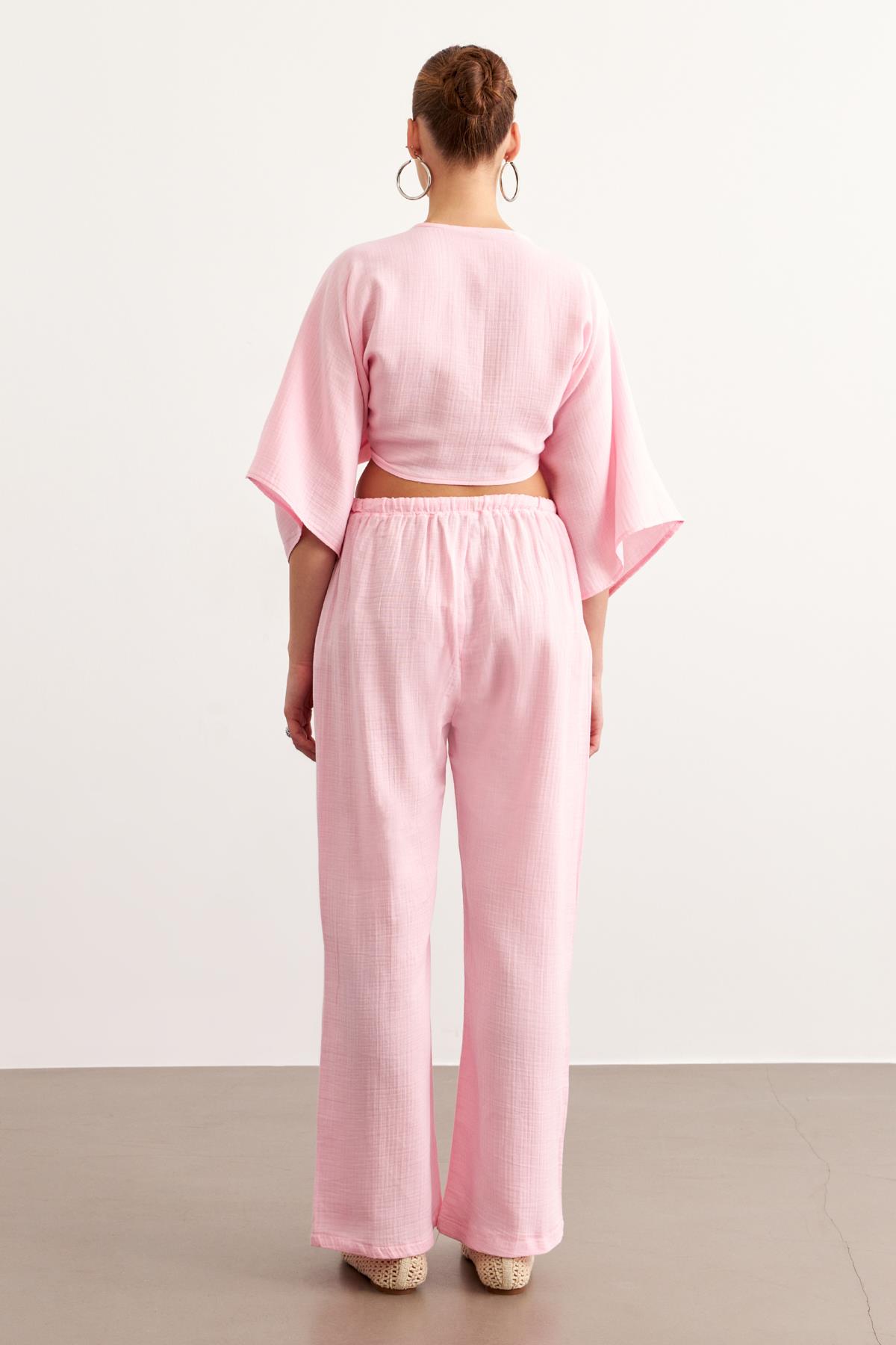 Elastic Waist Mueslin Pants - Brand: Levure - Women & Kids, Baby Clothes Wholesale - TheBS Women Elastic Waist Mueslin Pants - Brand: Levure - Women & Kids, Baby Clothes Wholesale - TheBS Women