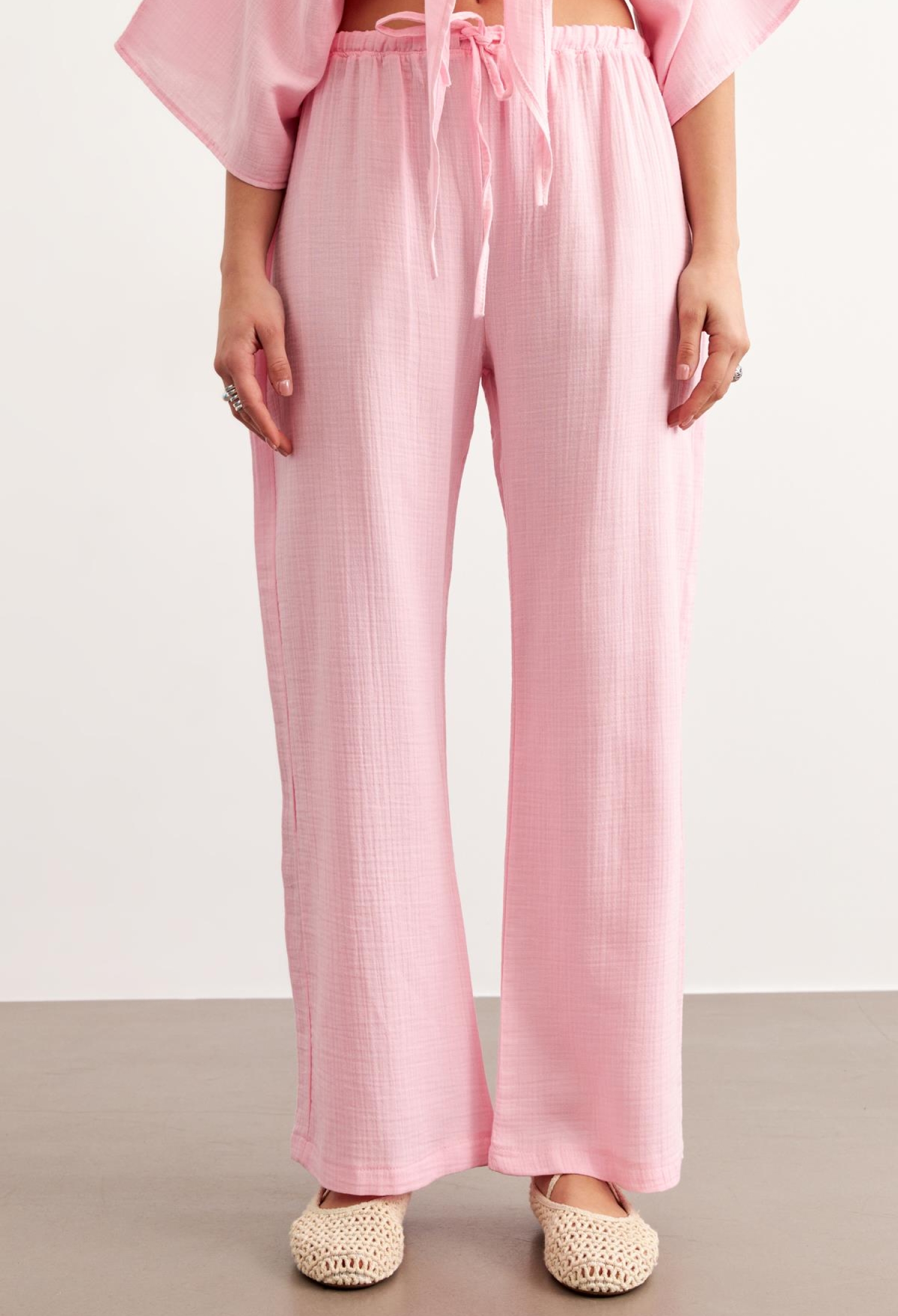 Elastic Waist Mueslin Pants - Brand: Levure - Women & Kids, Baby Clothes Wholesale - TheBS Women