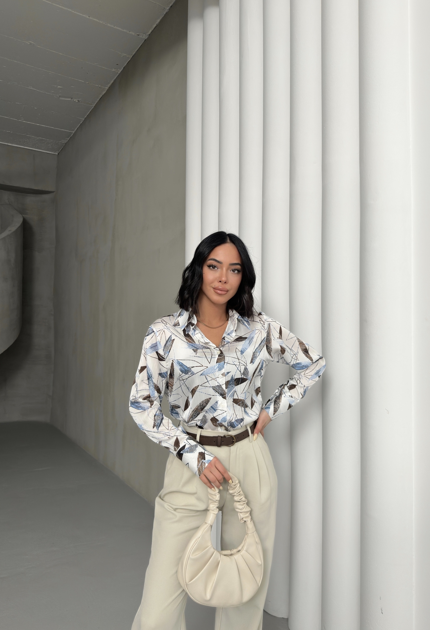 Bamboo Leaf Pattern Shirt - Brand: My Fashion - Women & Kids, Baby Clothes Wholesale - TheBS Women