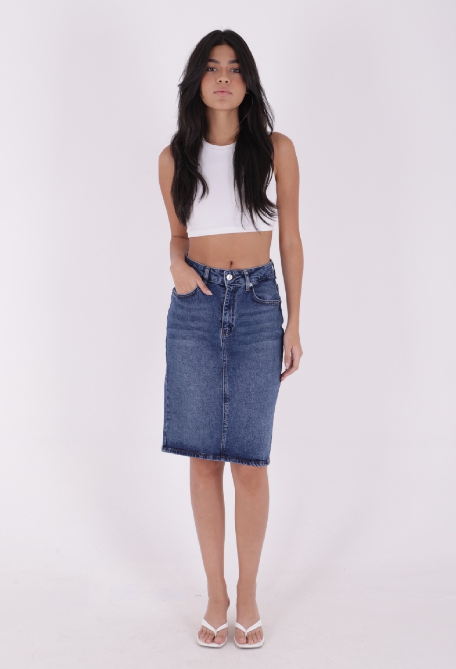 Medium Denim Skirt - Brand: XLove - Women & Kids, Baby Clothes Wholesale - TheBS Women