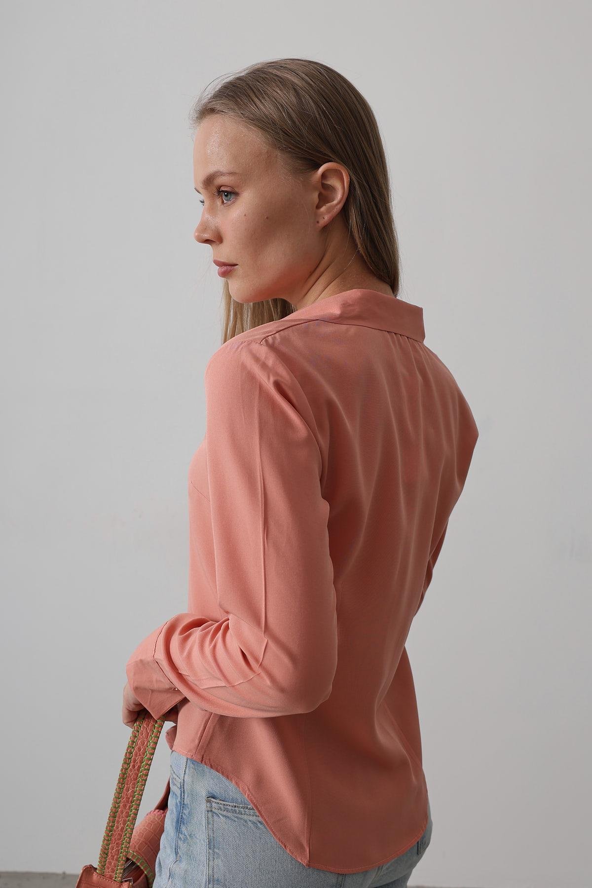 Basic Shirt – Salmon – Brand: Reyon – Women & Kids, Baby Clothes Wholesale – TheBS Women