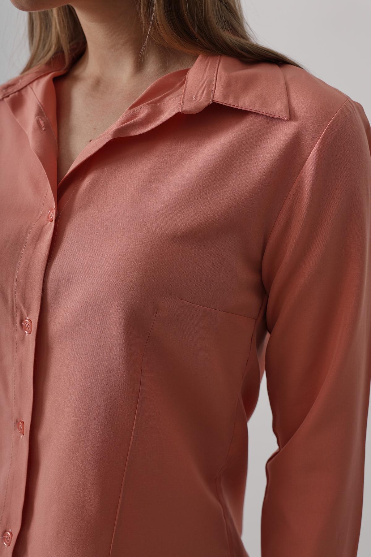 Basic Shirt – Salmon – Brand: Reyon – Women & Kids, Baby Clothes Wholesale – TheBS Women