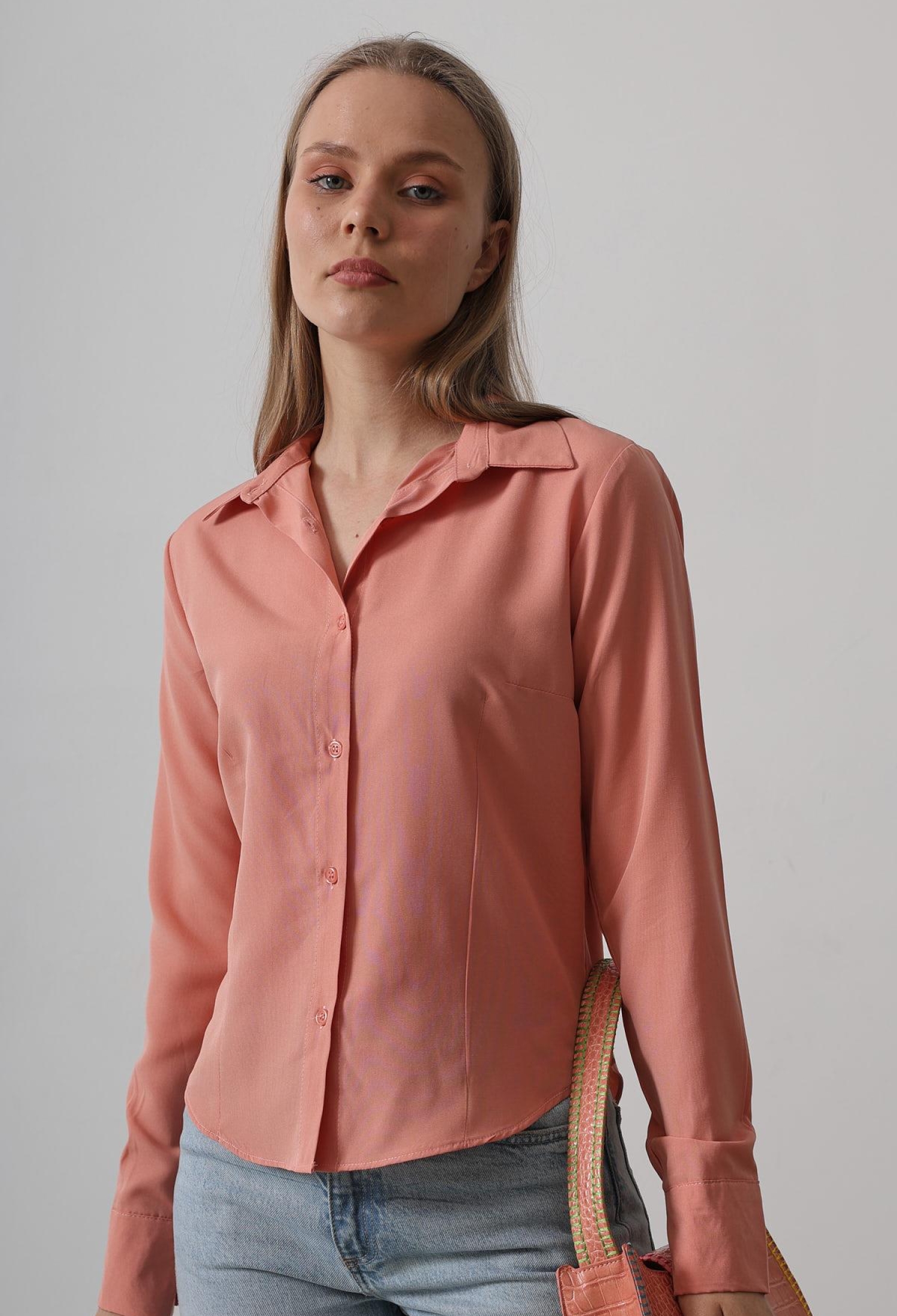 Basic Shirt - Salmon - Brand: Reyon - Women & Kids, Baby Clothes Wholesale - TheBS Women