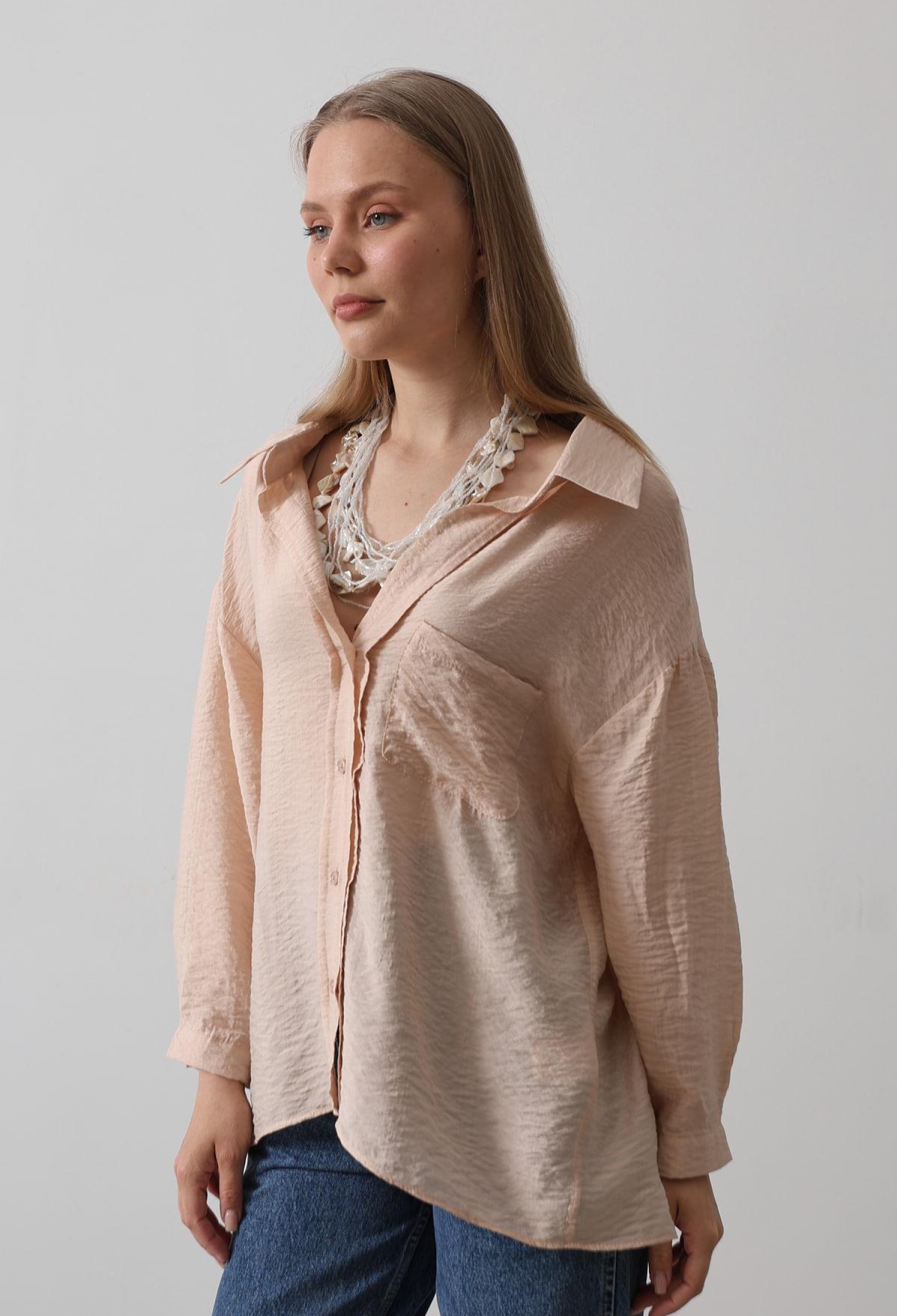 Oversize Shirt With Pockets - Brand: Reyon - Women & Kids, Baby Clothes Wholesale - TheBS Women