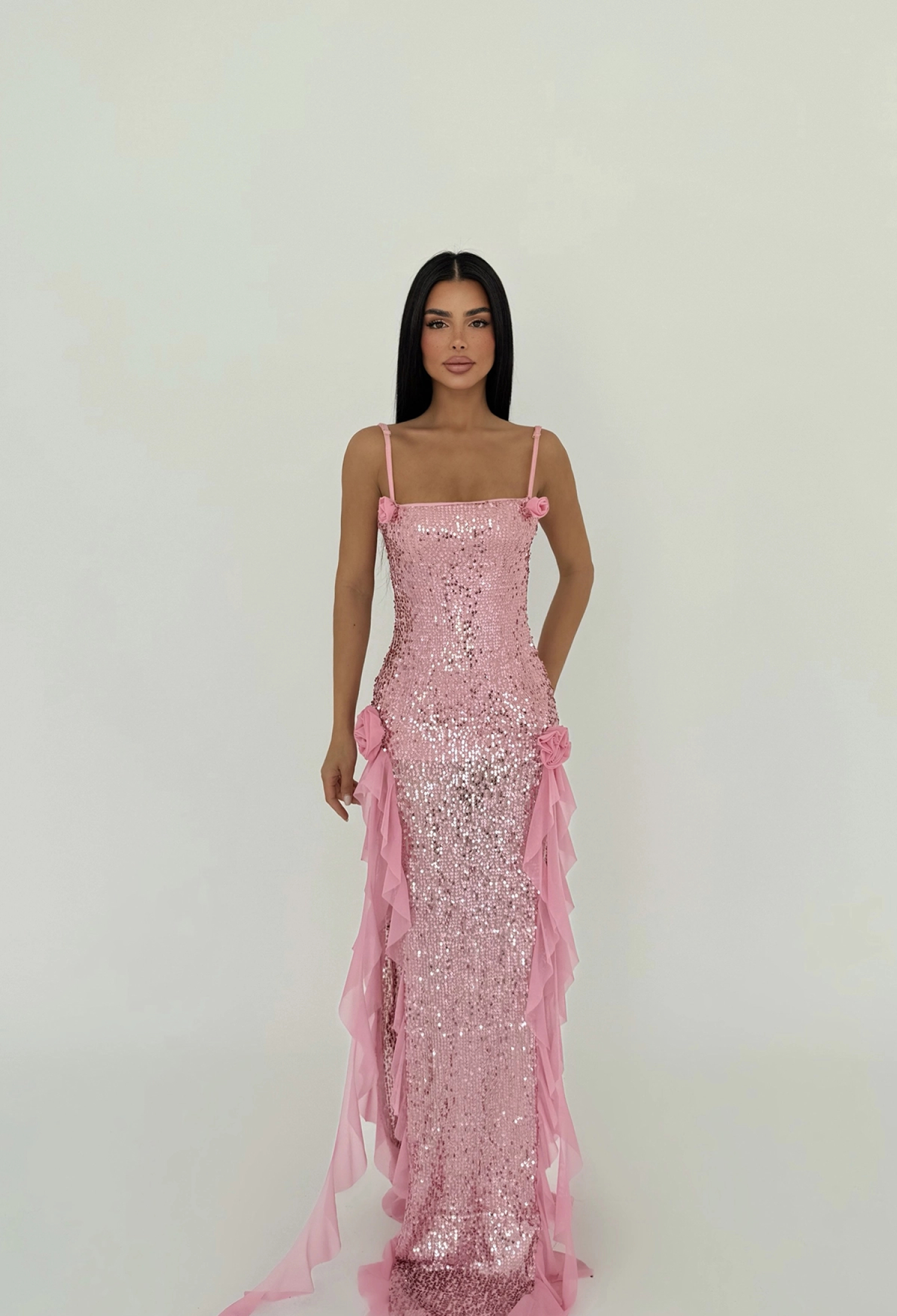 Paxton Sequined Long Slit Dress - Brand: EYYO ATELIER - Women & Kids, Baby Clothes Wholesale - TheBS Women