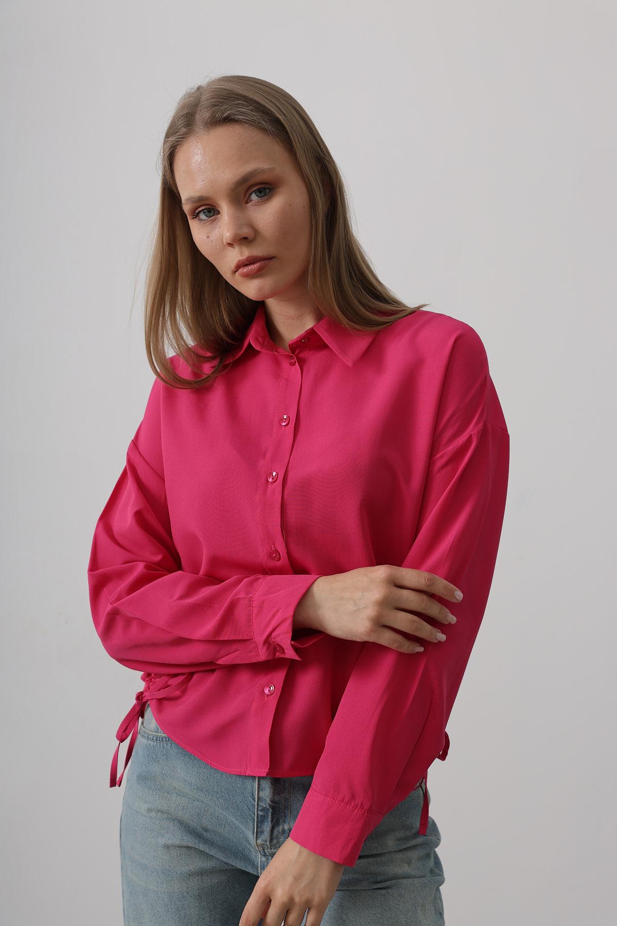 Basic Shirt With Side Tie – Brand: Reyon – Women & Kids, Baby Clothes Wholesale – TheBS Women