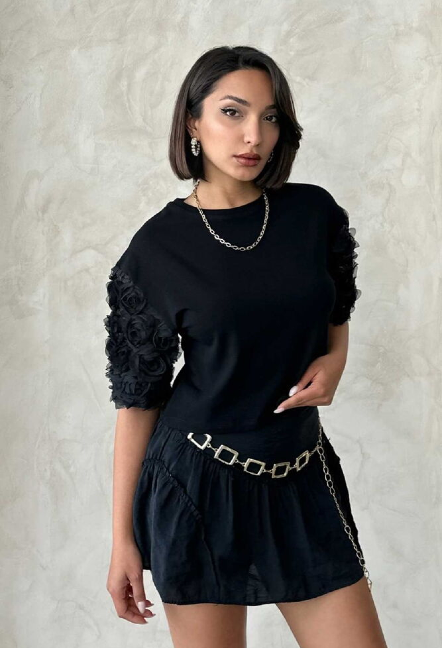 Sleeve Detailed T-Shirt - Brand: Topshow - Women & Kids, Baby Clothes Wholesale - TheBS Women