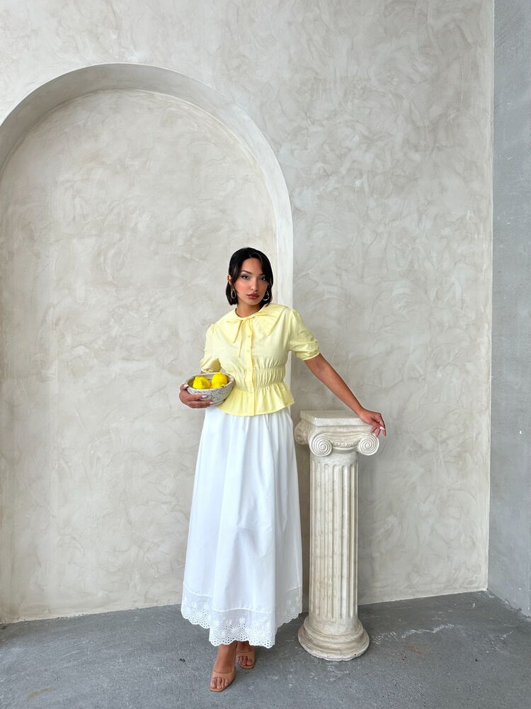 Collar Detailed Ruffle Shirt - Brand: Topshow - Women & Kids, Baby Clothes Wholesale - TheBS Women