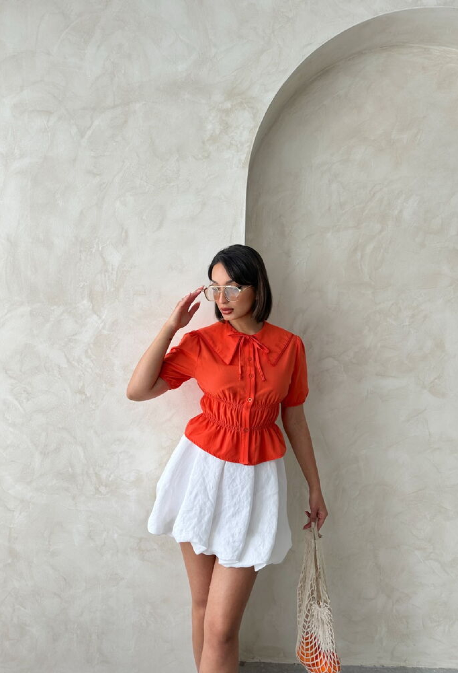 Collar Detailed Ruffle Shirt - Brand: Topshow - Women & Kids, Baby Clothes Wholesale - TheBS Women