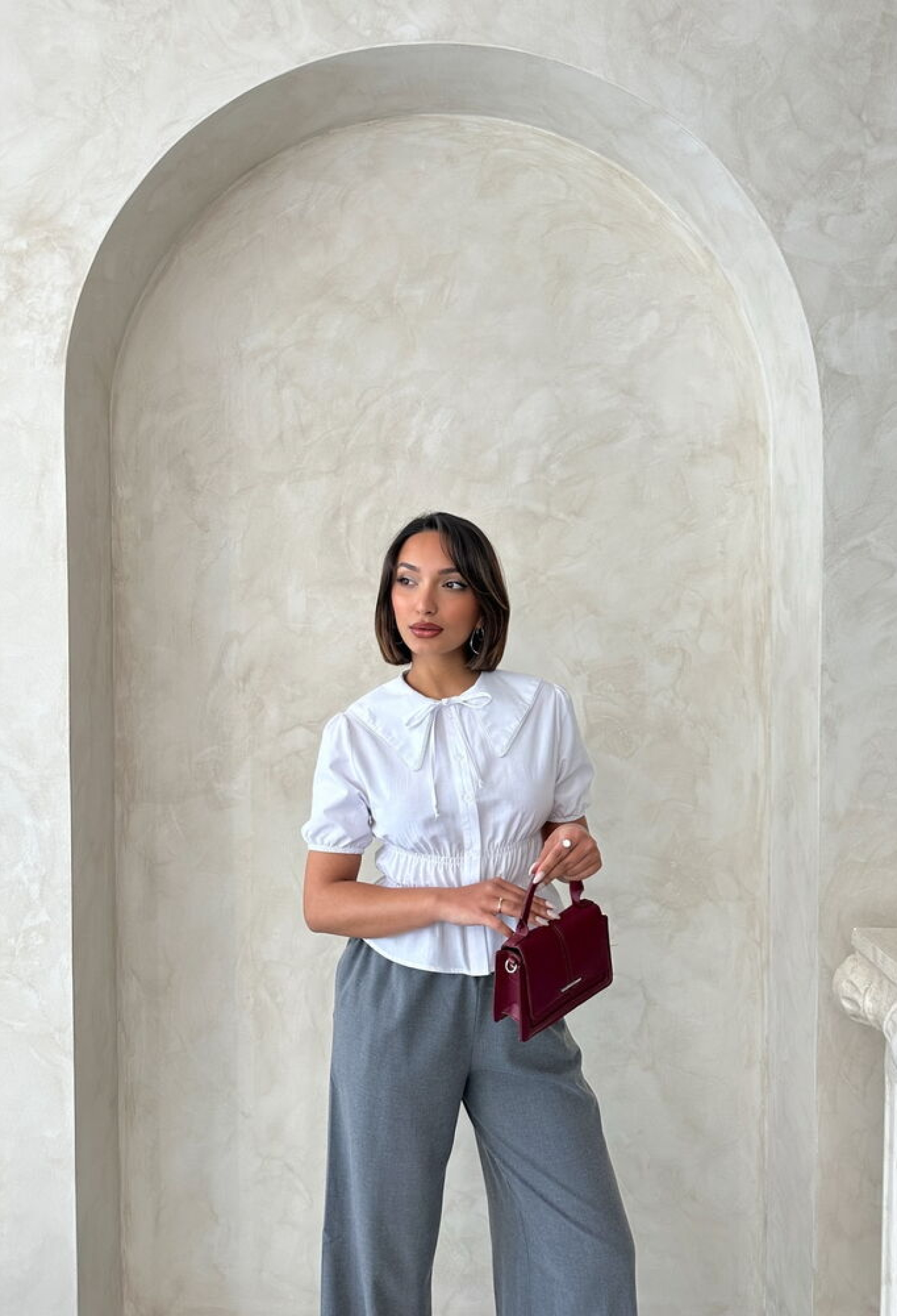 Collar Detailed Ruffle Shirt - Brand: Topshow - Women & Kids, Baby Clothes Wholesale - TheBS Women