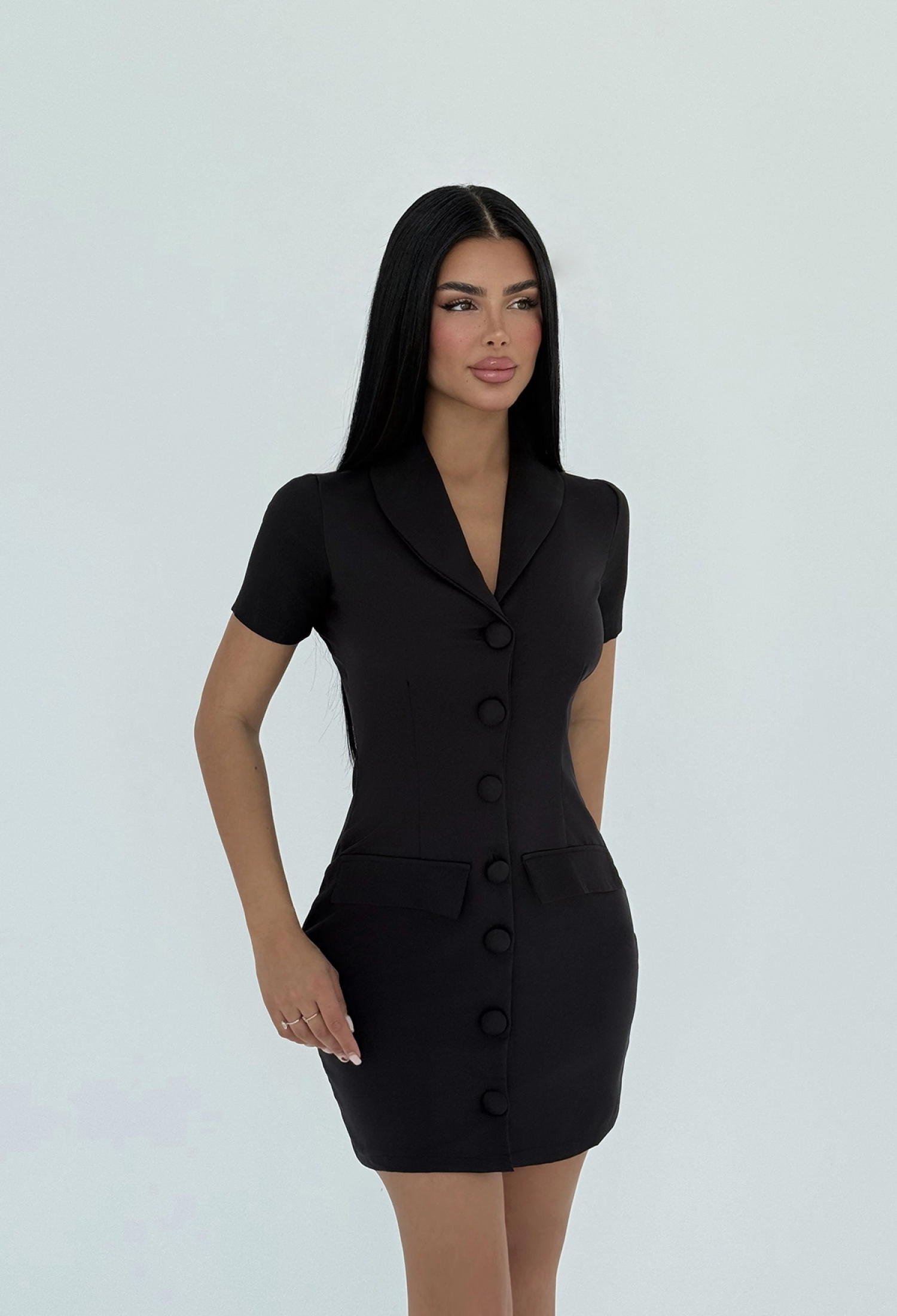 Button Detail Mini Dress - Brand: EYYO ATELIER - Women & Kids, Baby Clothes Wholesale - TheBS Women