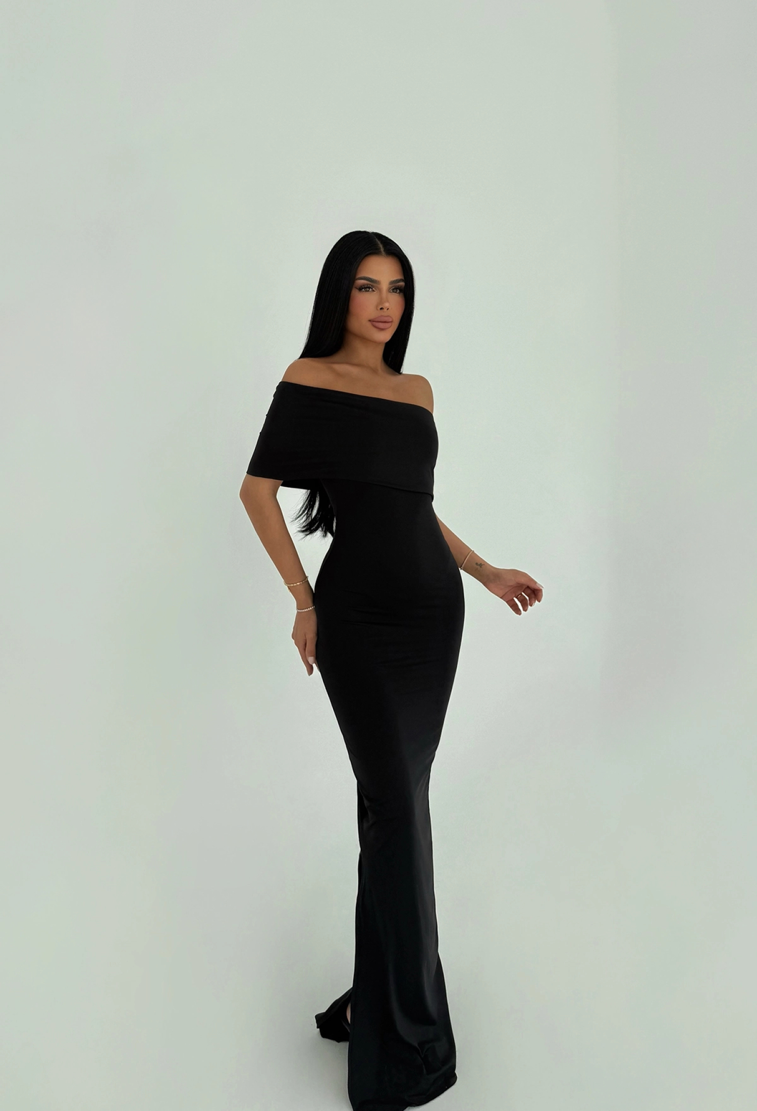 Madonna Collar Long Dress - Brand: EYYO ATELIER - Women & Kids, Baby Clothes Wholesale - TheBS Women