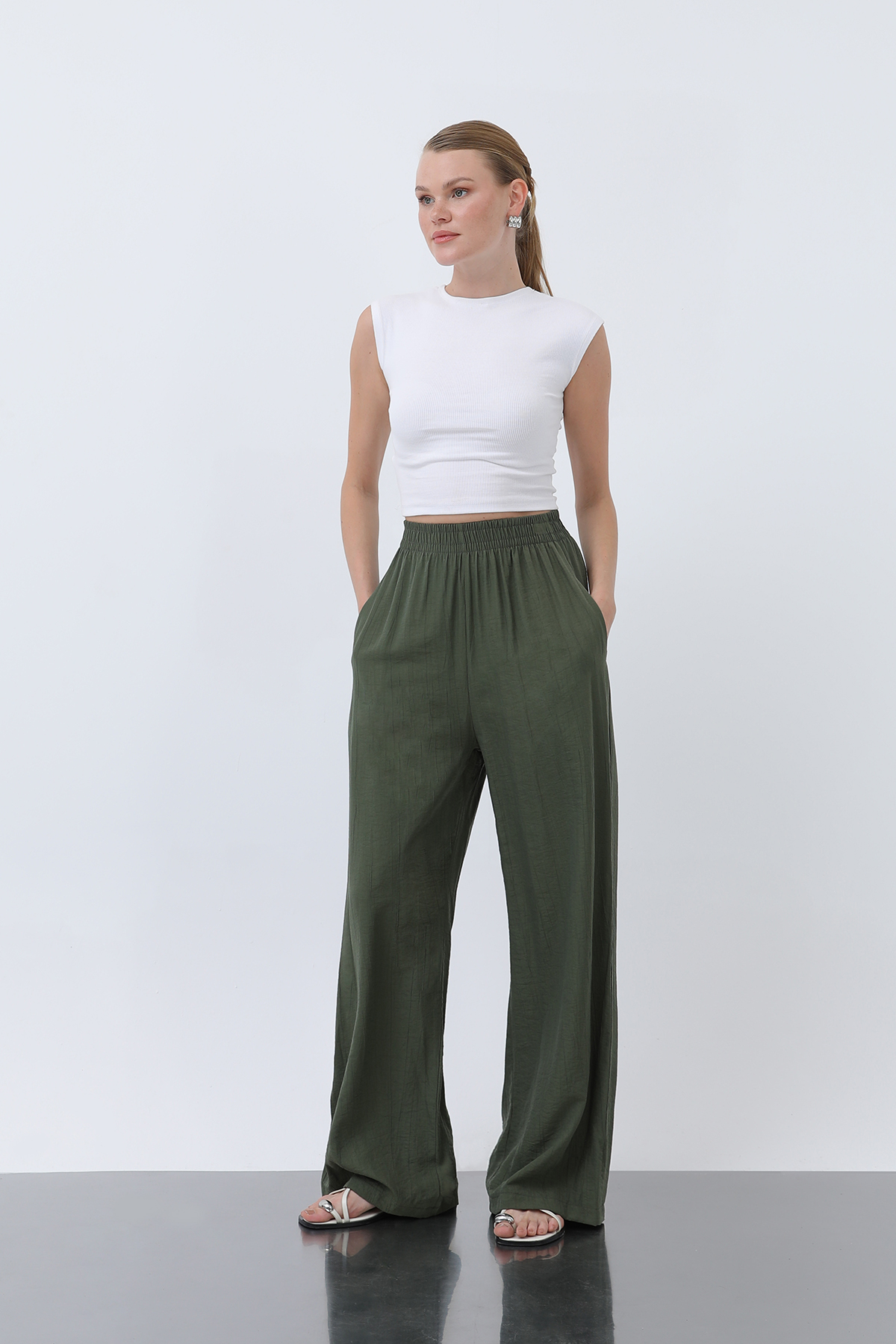 Women's Elastic Waist Loose Pants - Brand: Puane - Women & Kids, Baby Clothes Wholesale - TheBS Women