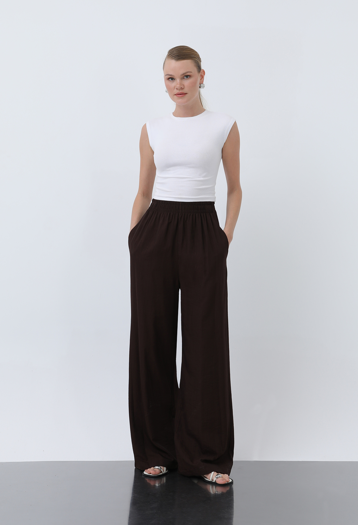 Women's Elastic Waist Loose Pants - Brand: Puane - Women & Kids, Baby Clothes Wholesale - TheBS Women