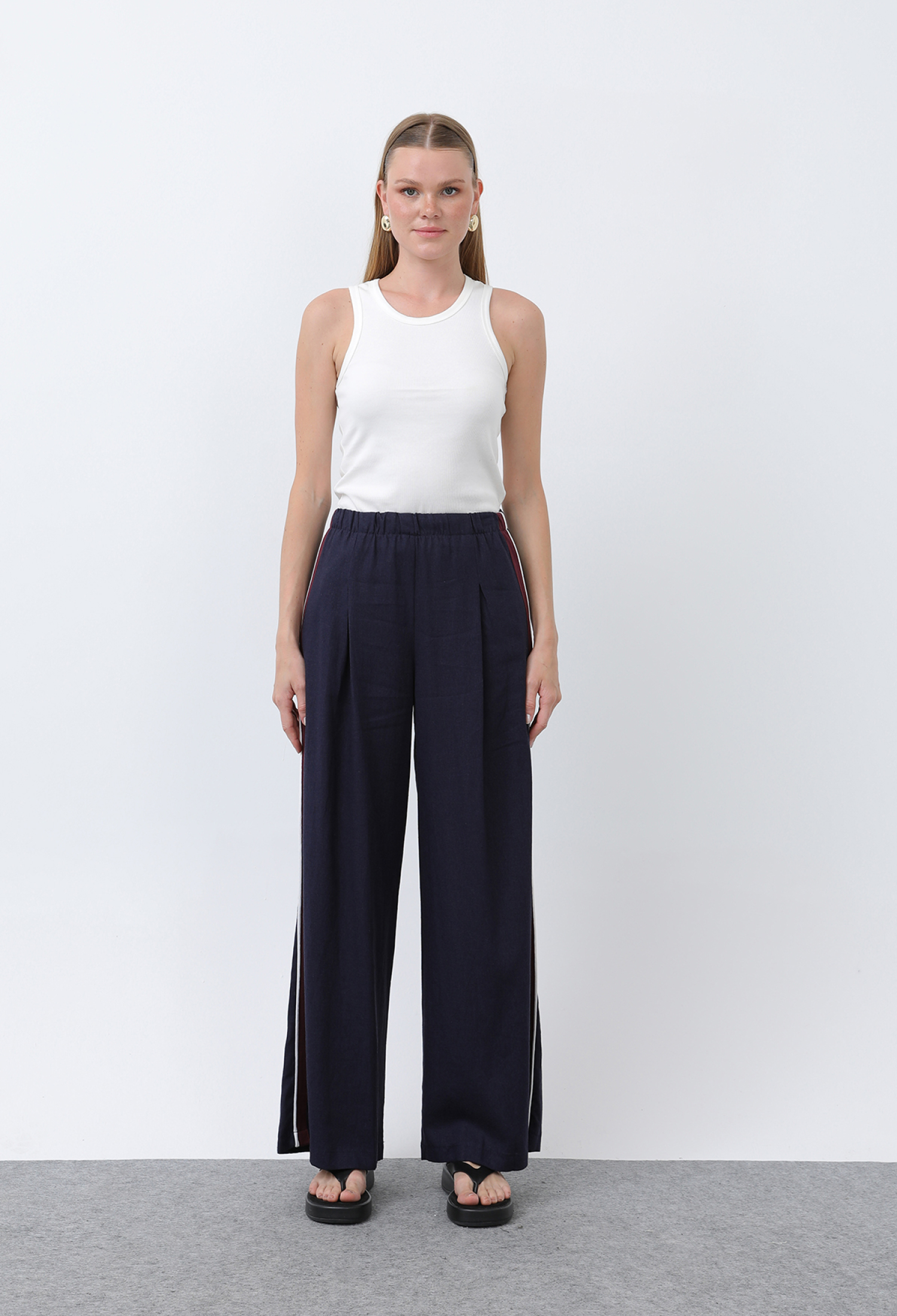 Women's Sides Grosgrain Elastic Waist Pants - Brand: SOUL - Women & Kids, Baby Clothes Wholesale - TheBS Women