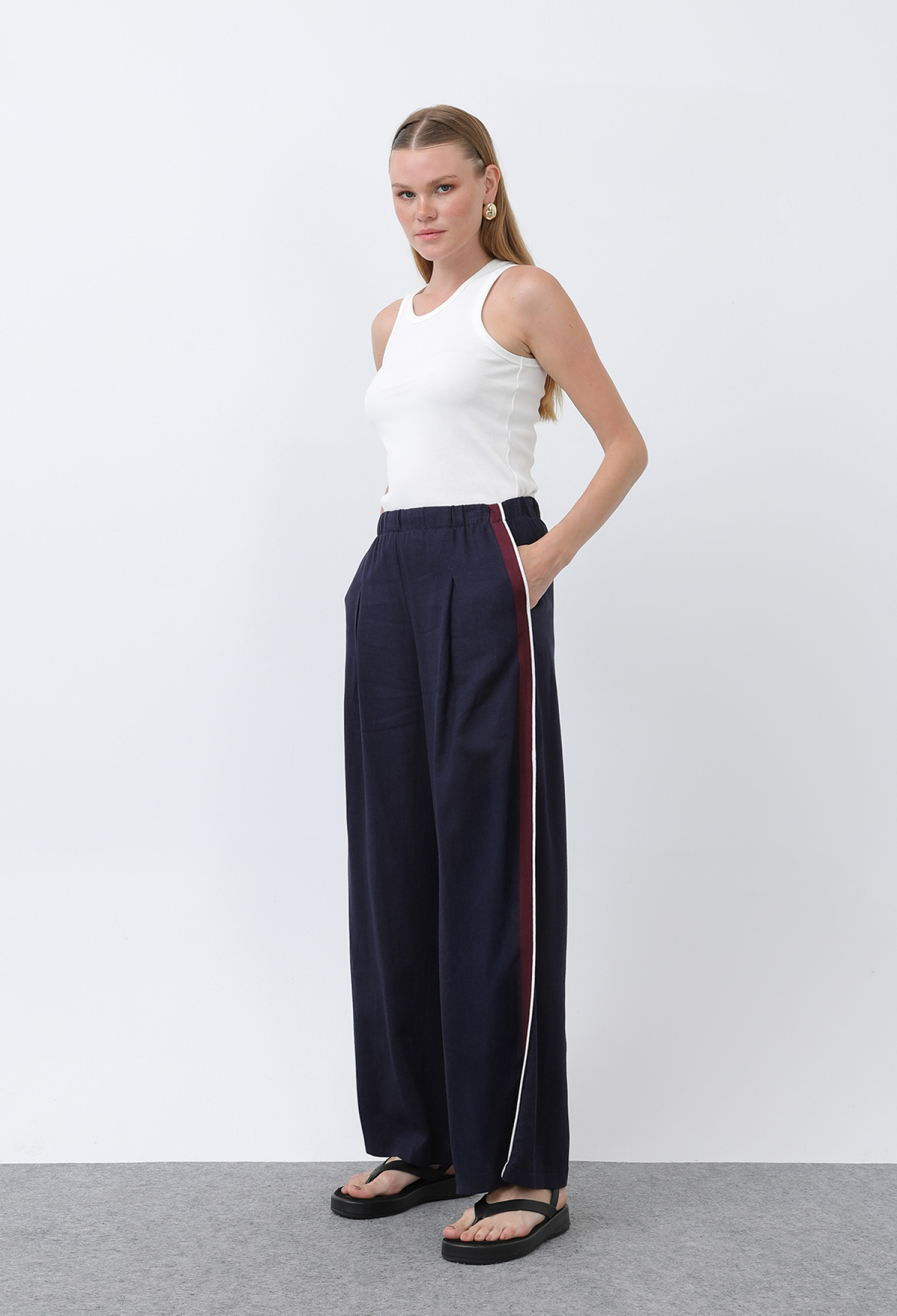 Women's Sides Grosgrain Elastic Waist Pants - Brand: SOUL - Women & Kids, Baby Clothes Wholesale - TheBS Women